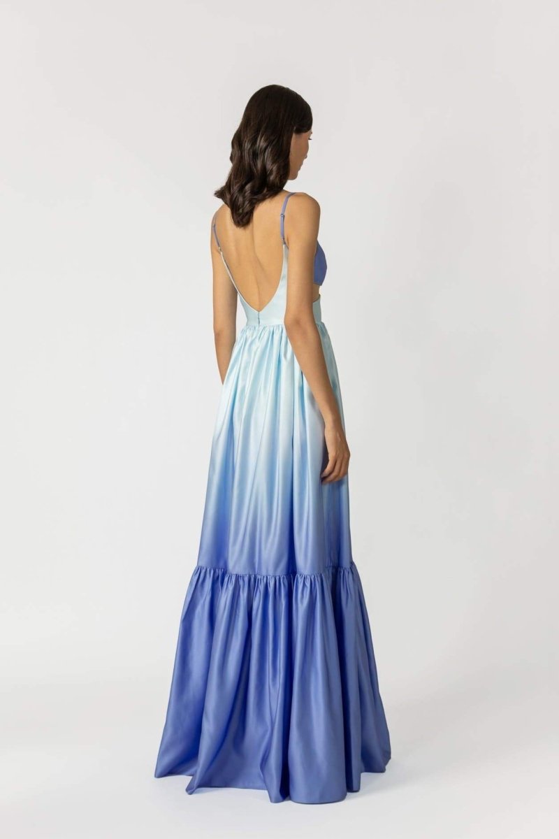 Ethel Dekolteli Degrade Maxi Slip Elbise