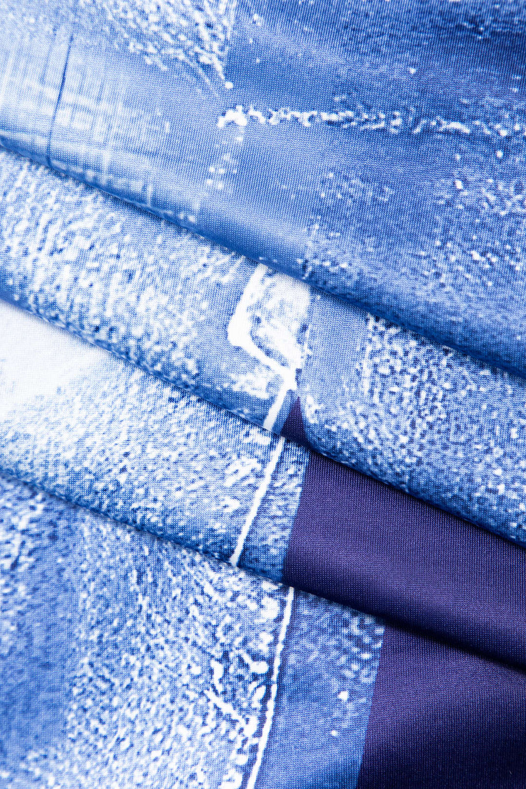 Denim Desenli Balıkçı Yaka Uzun Kollu maksi Elbise