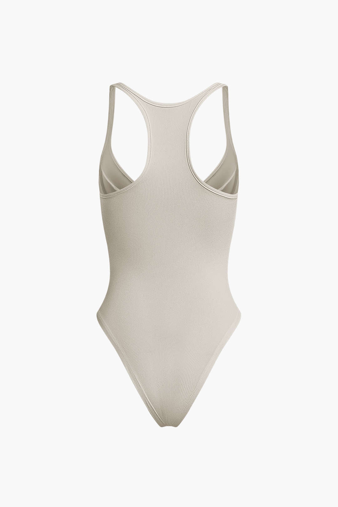 Düz Renk Derin V Yaka Bustiyer Bodysuit