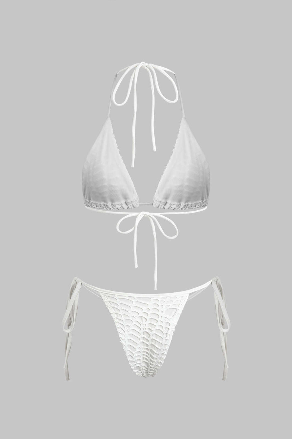 Halter Yaka Bikini ve Mayo Eteği Pareo Takımı