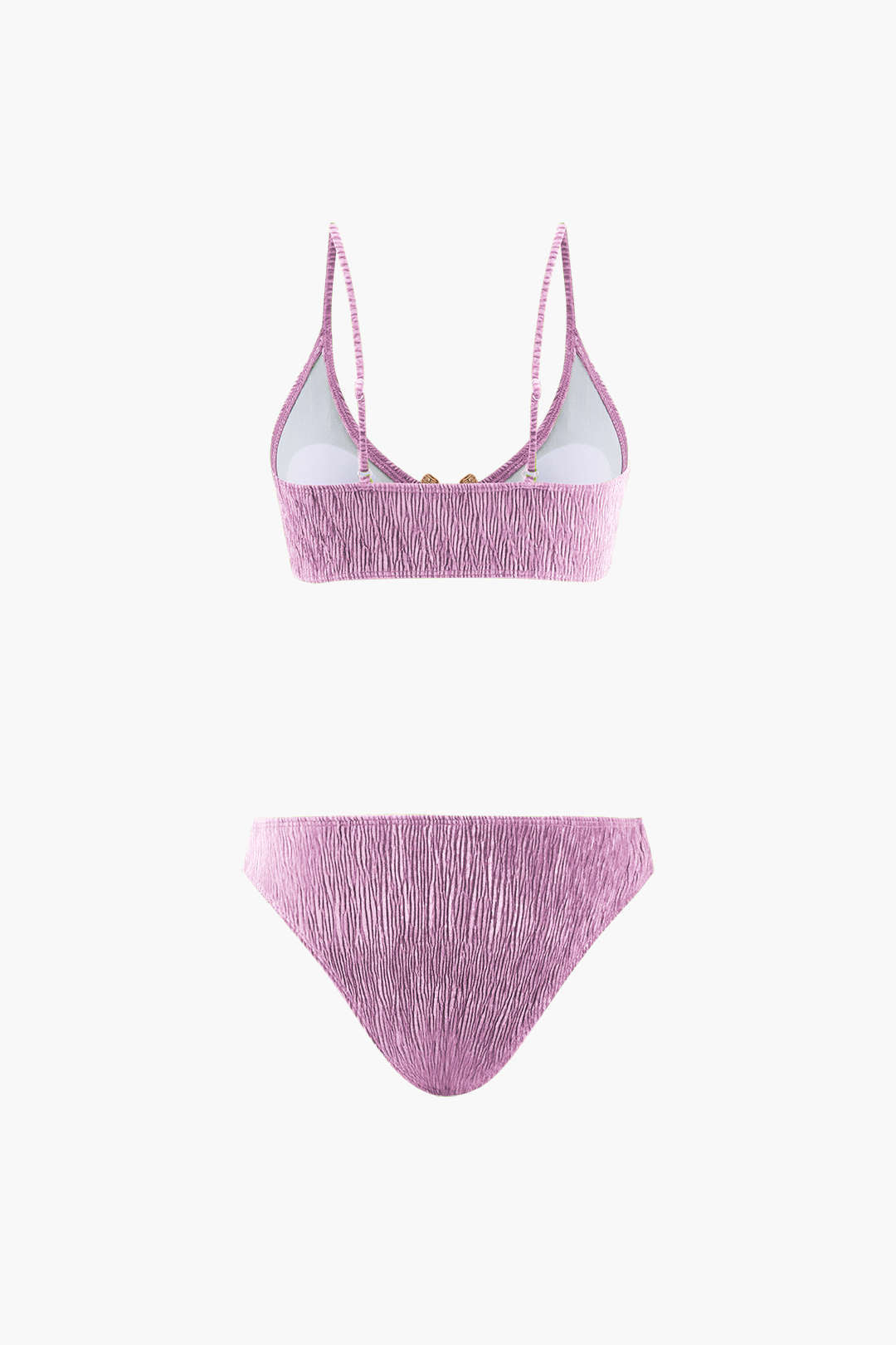 Kadife Dokulu Bikini ve Mayo Eteği Pareo Takım