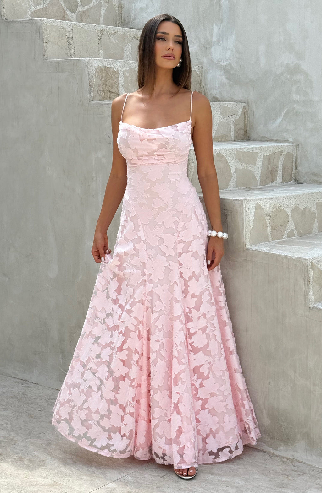 Francis Maxi Elbise - Pembe