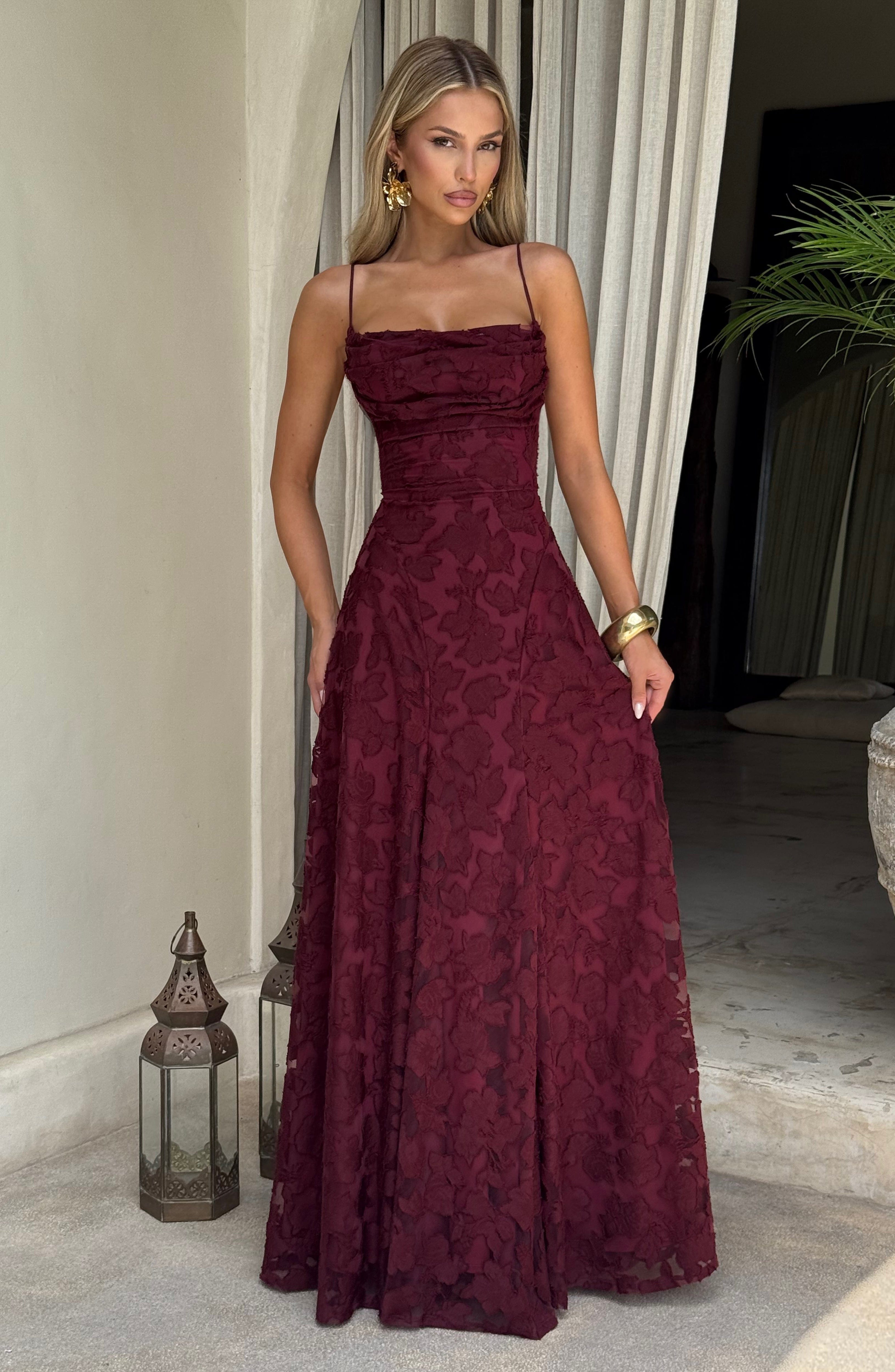 Francis Maxi Elbise - Bordo