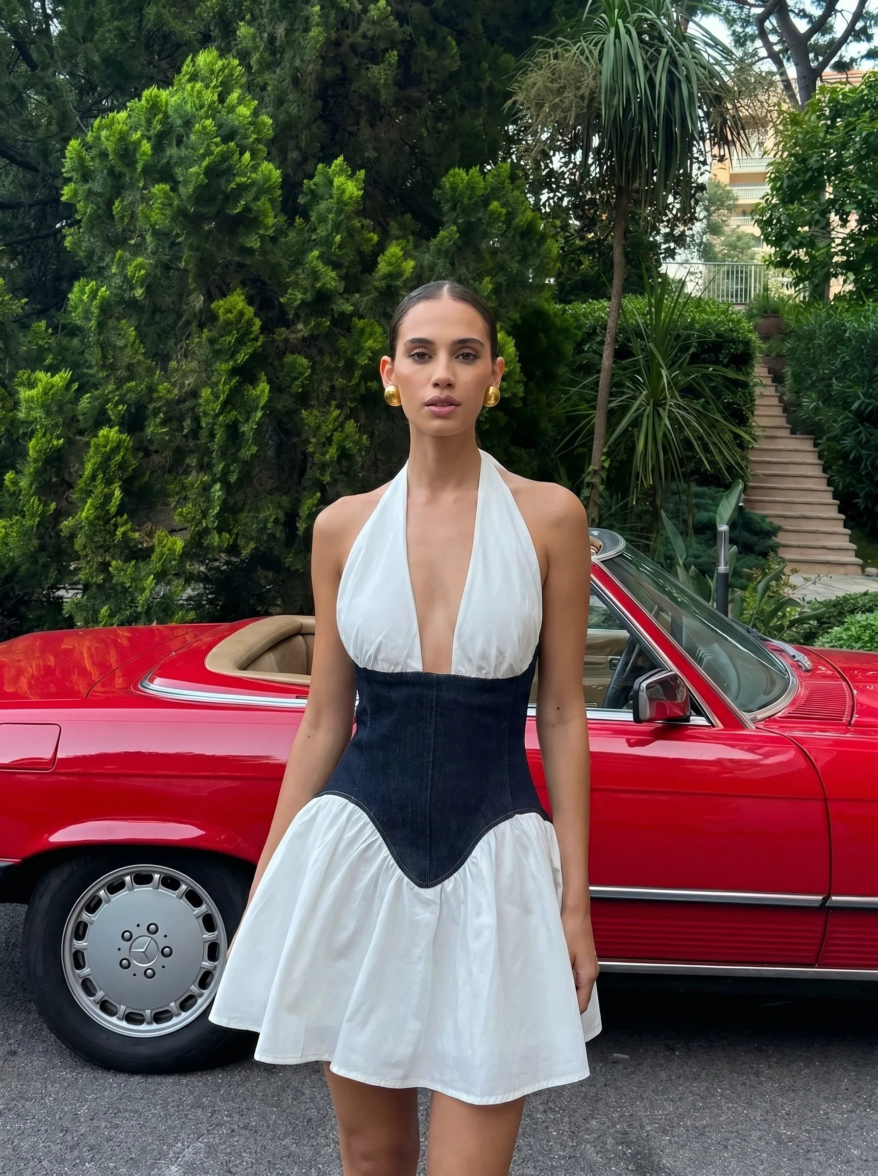 Merlyn Çivit Mavi Denim Pamuklu Mini Elbise