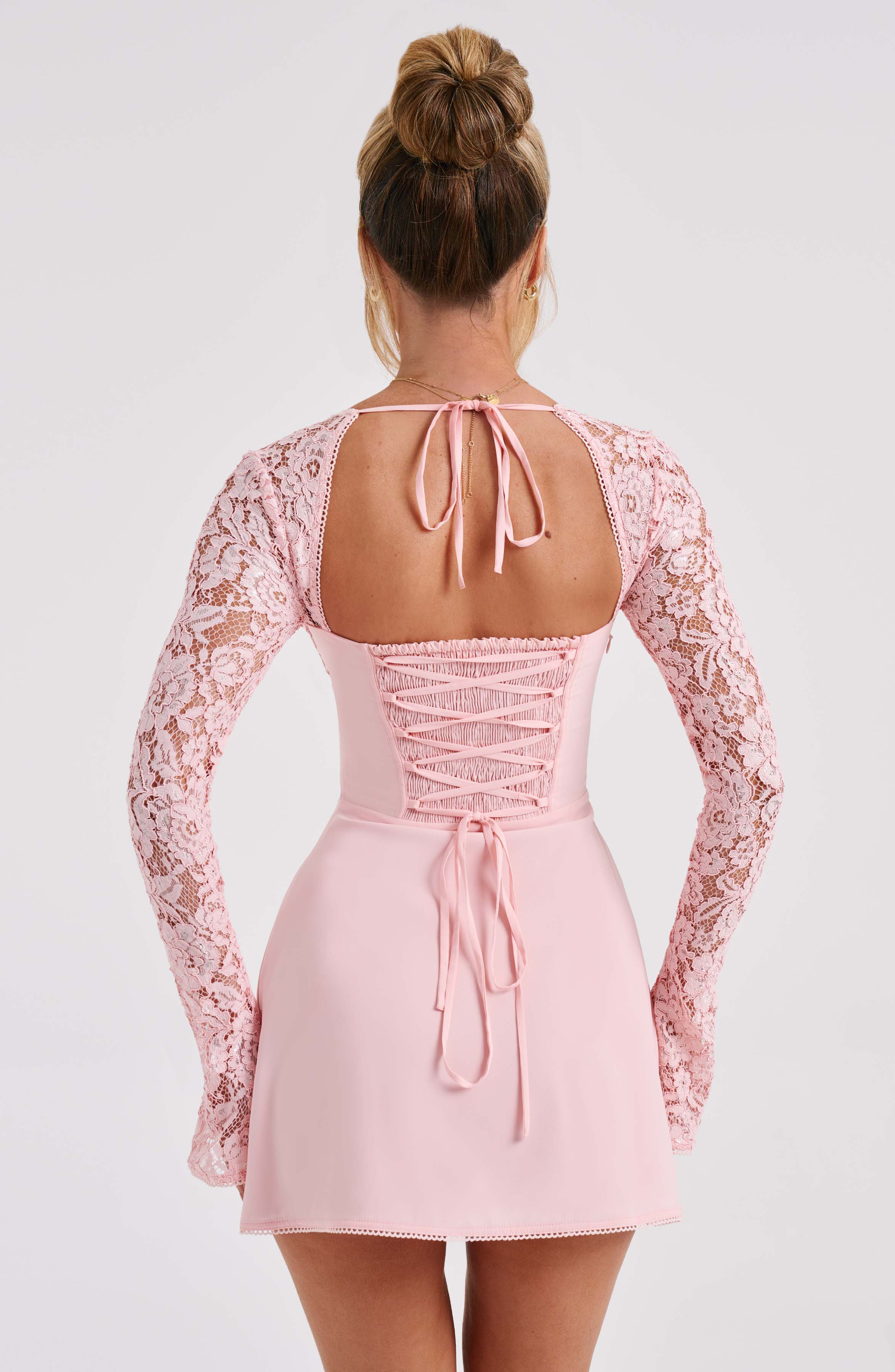 Jacinta Mini Elbise - Pembe