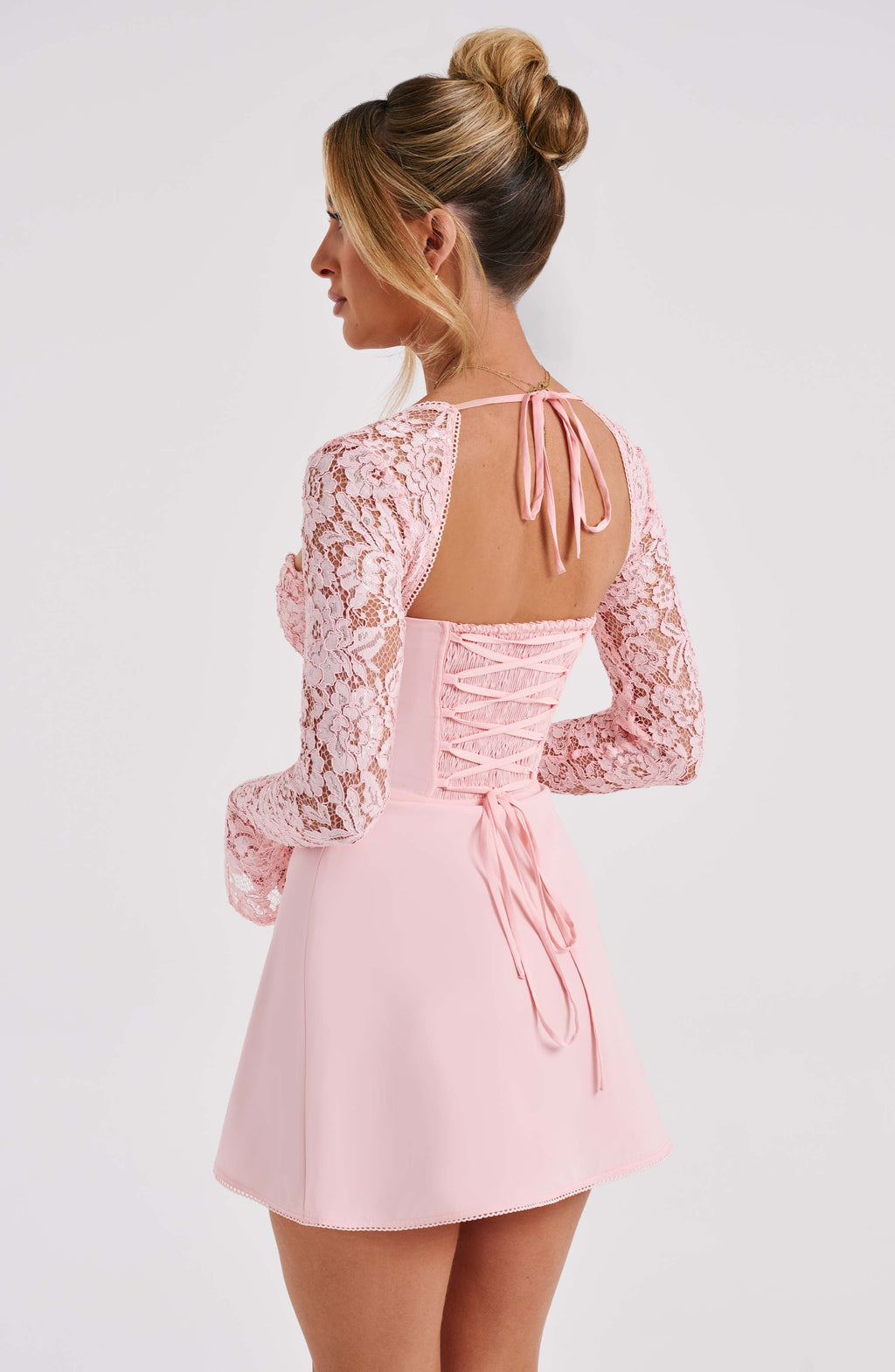 Jacinta Mini Elbise - Pembe