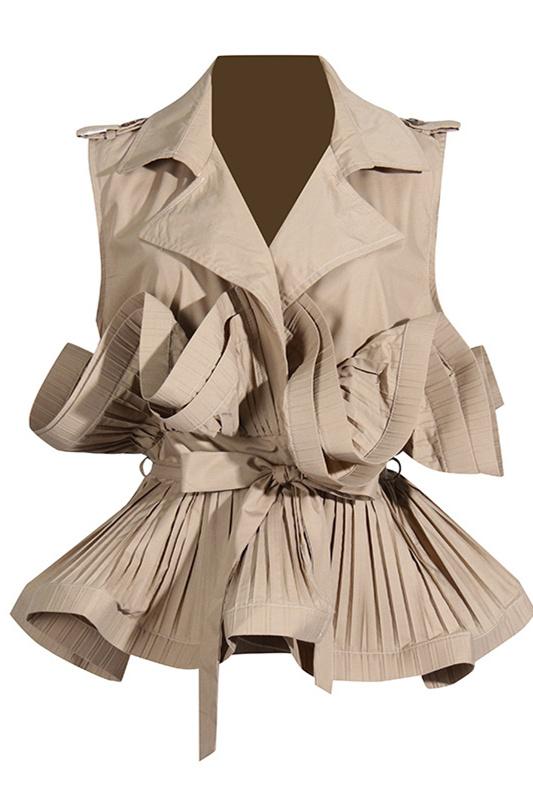 Suzanne Yaka Yaka Fırfırlı Polyester Üst