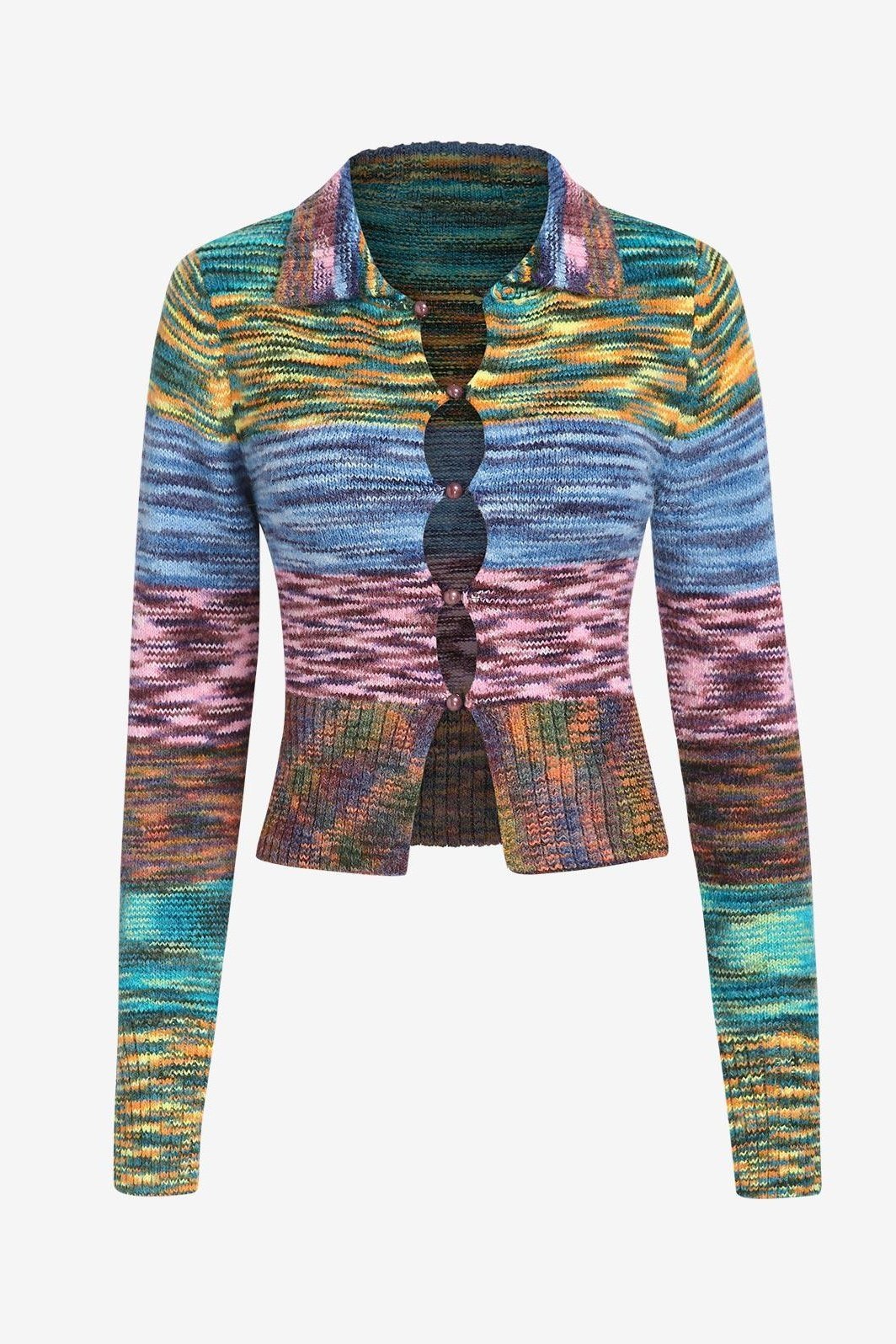 Judith Colorblock Örgü Kazak Hırka