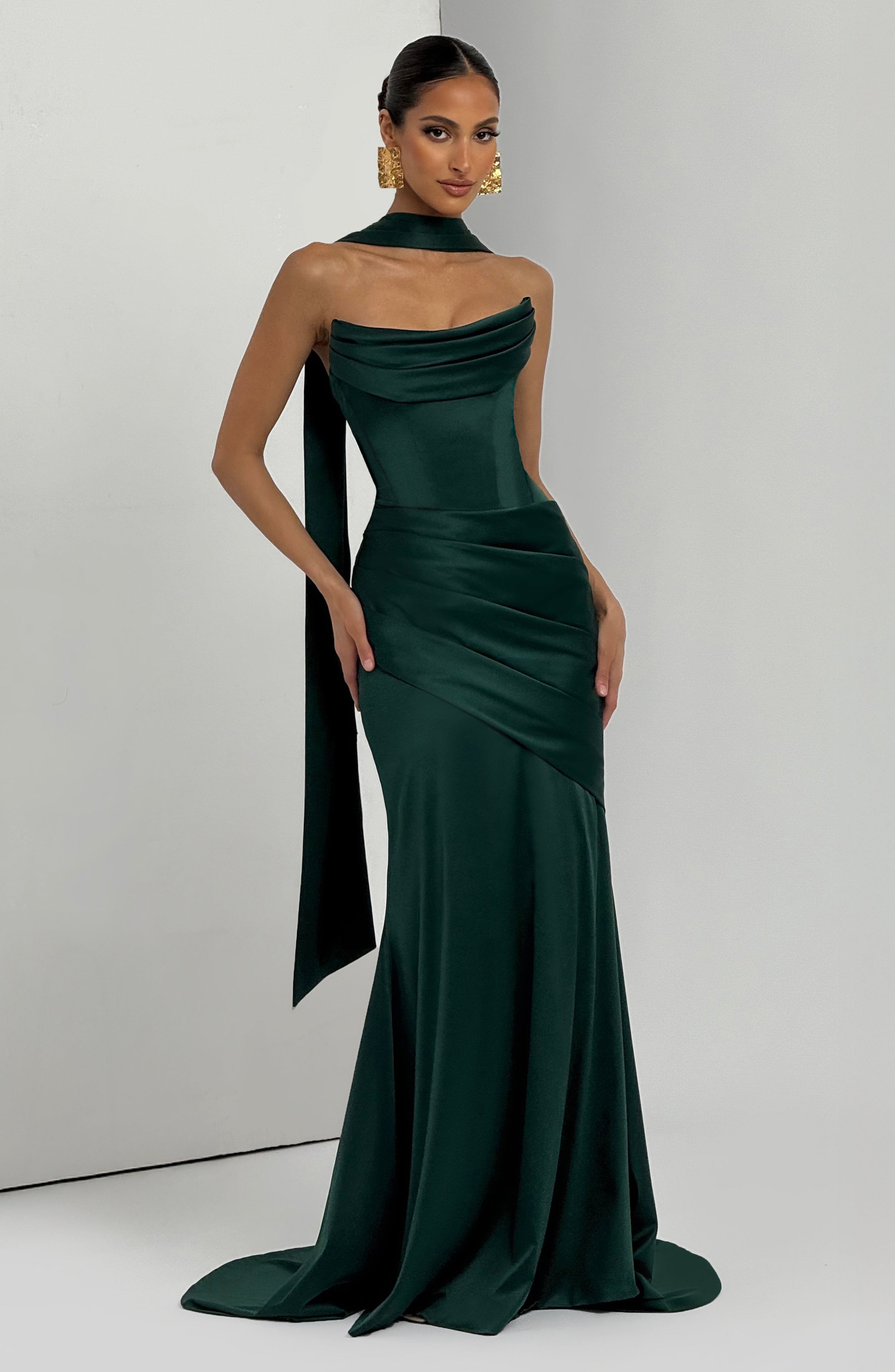Kensington Maxi Elbise - Zümrüt Yeşili