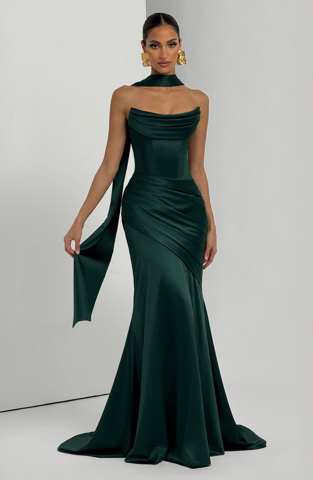 Kensington Maxi Elbise - Zümrüt Yeşili