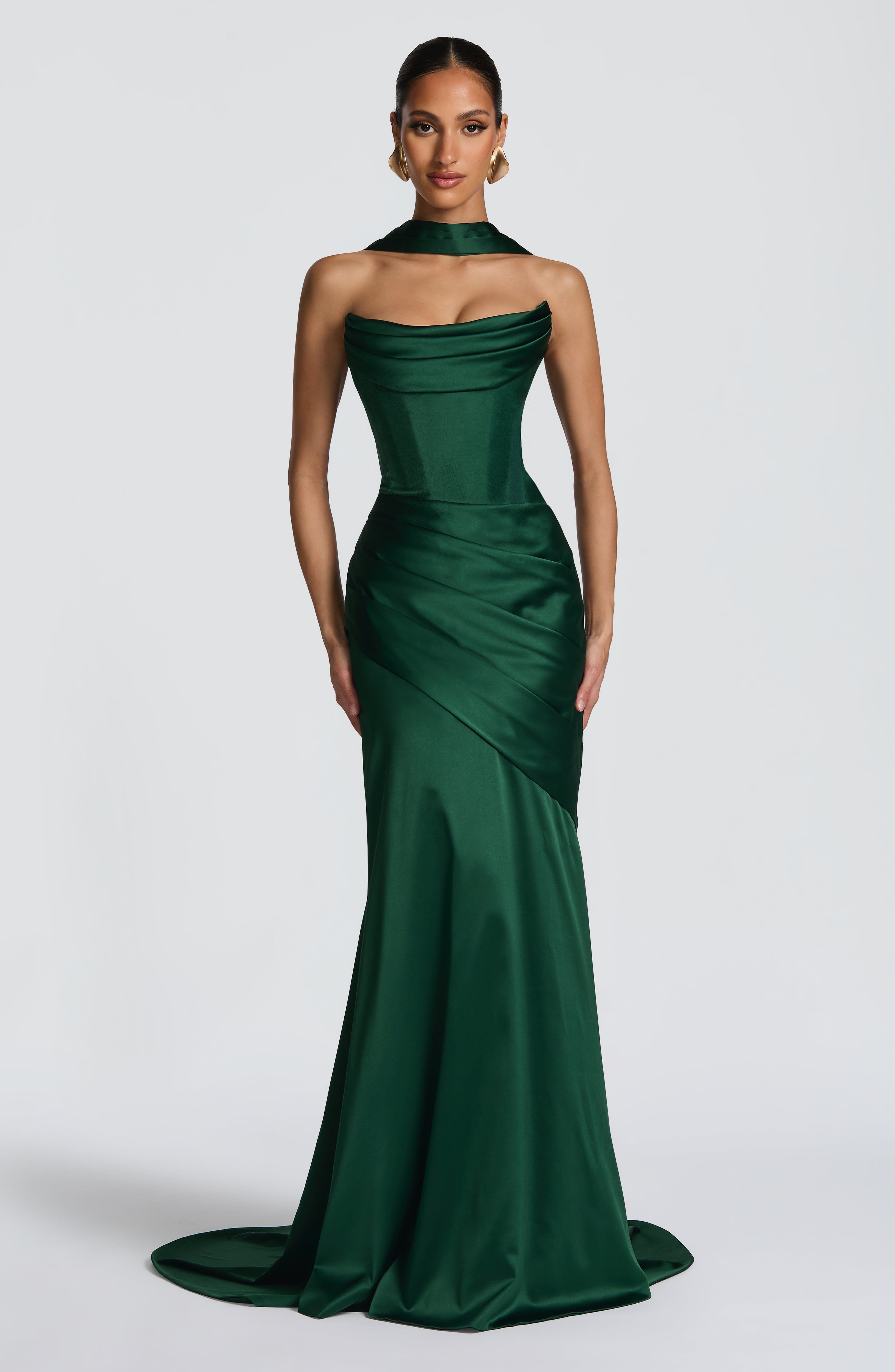 Kensington Maxi Elbise - Zümrüt Yeşili