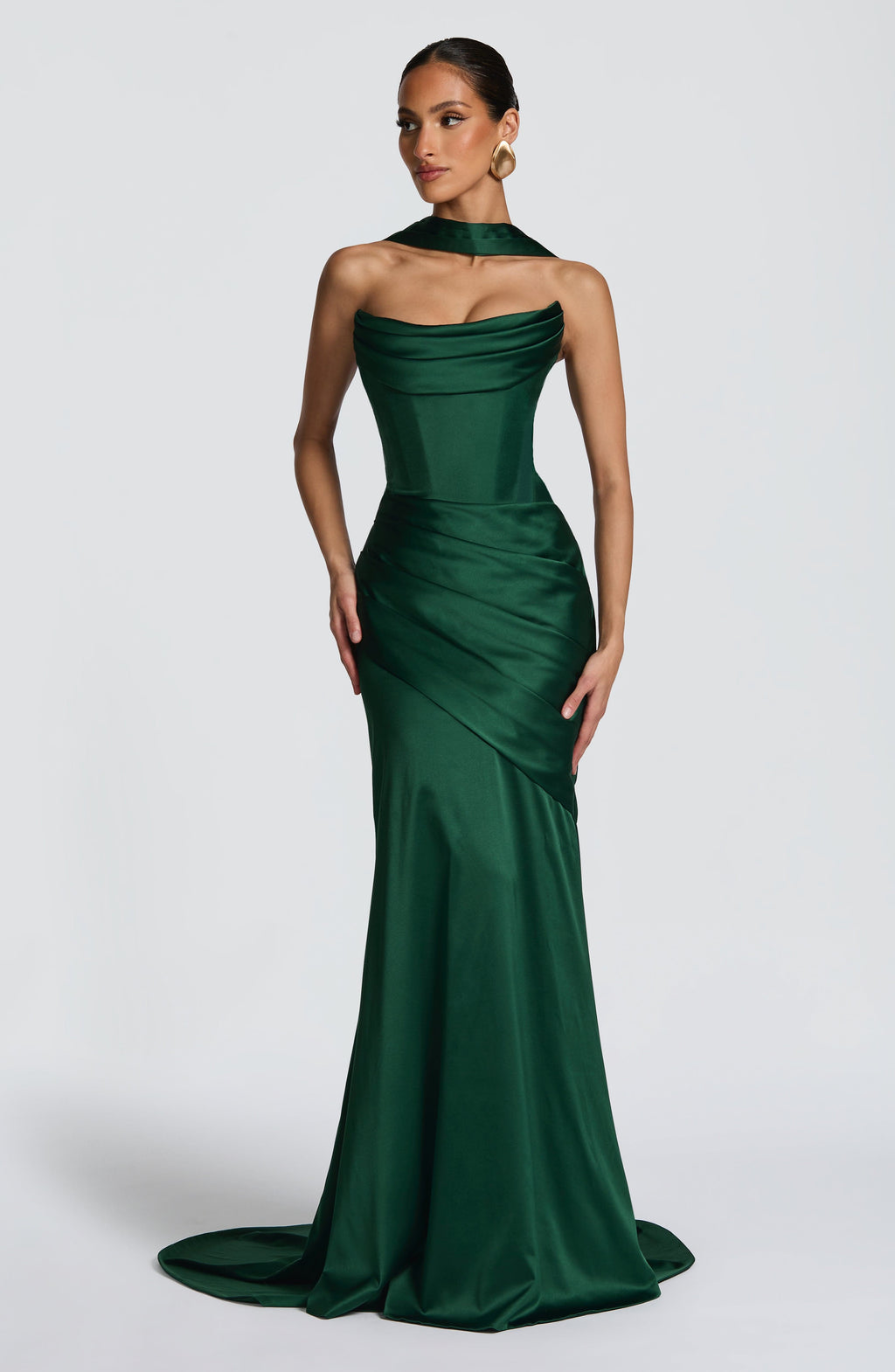 Kensington Maxi Elbise - Zümrüt Yeşili