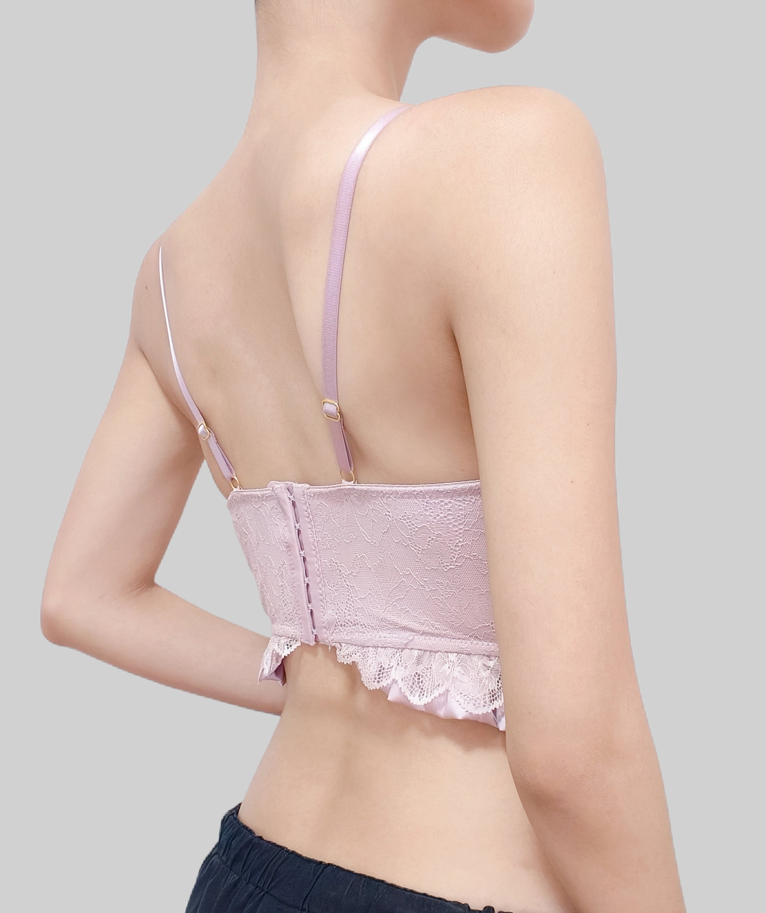 Fransız Kort Stili Saten Korse Bra ®