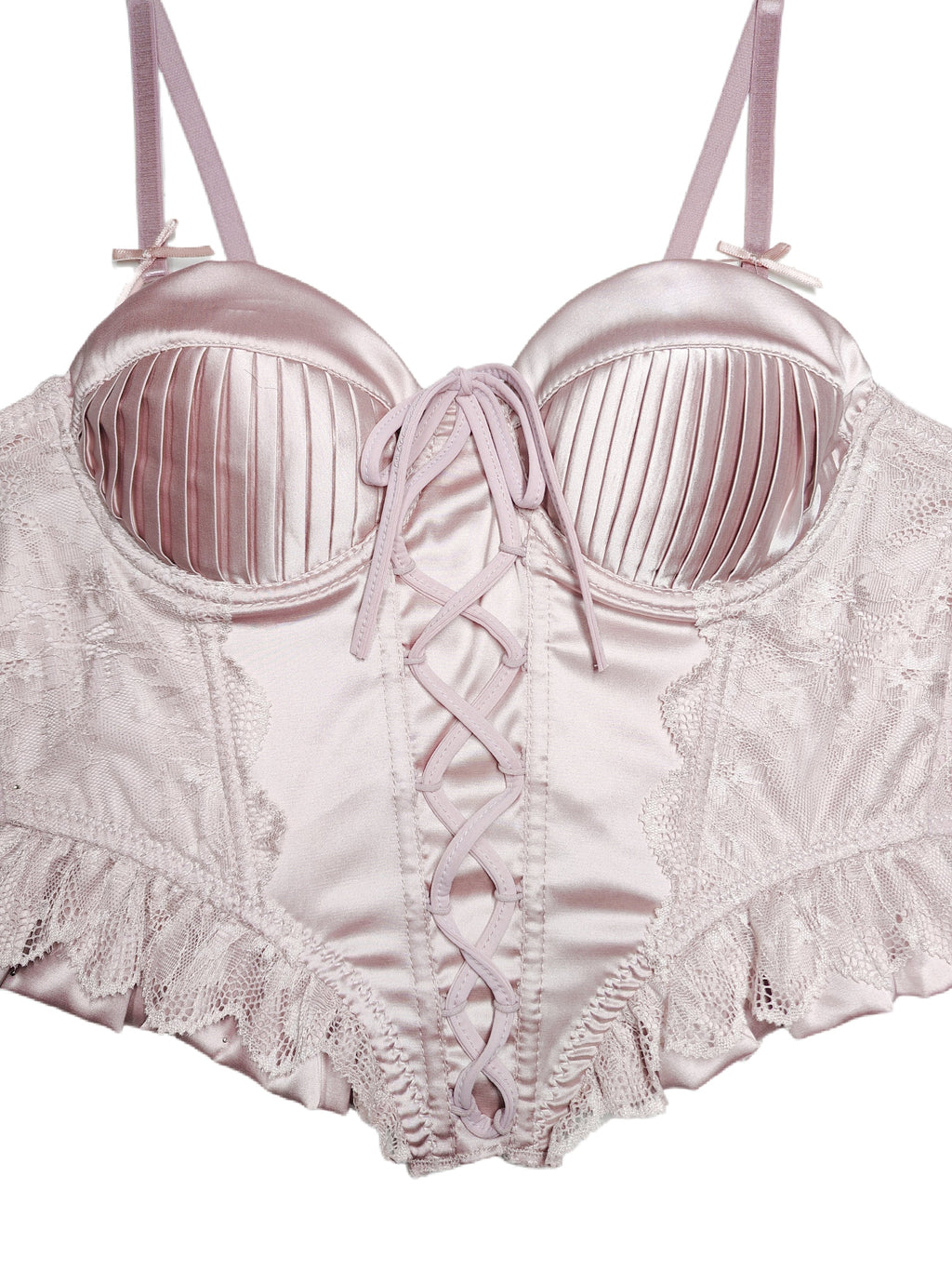 Fransız Kort Stili Saten Korse Bra ®