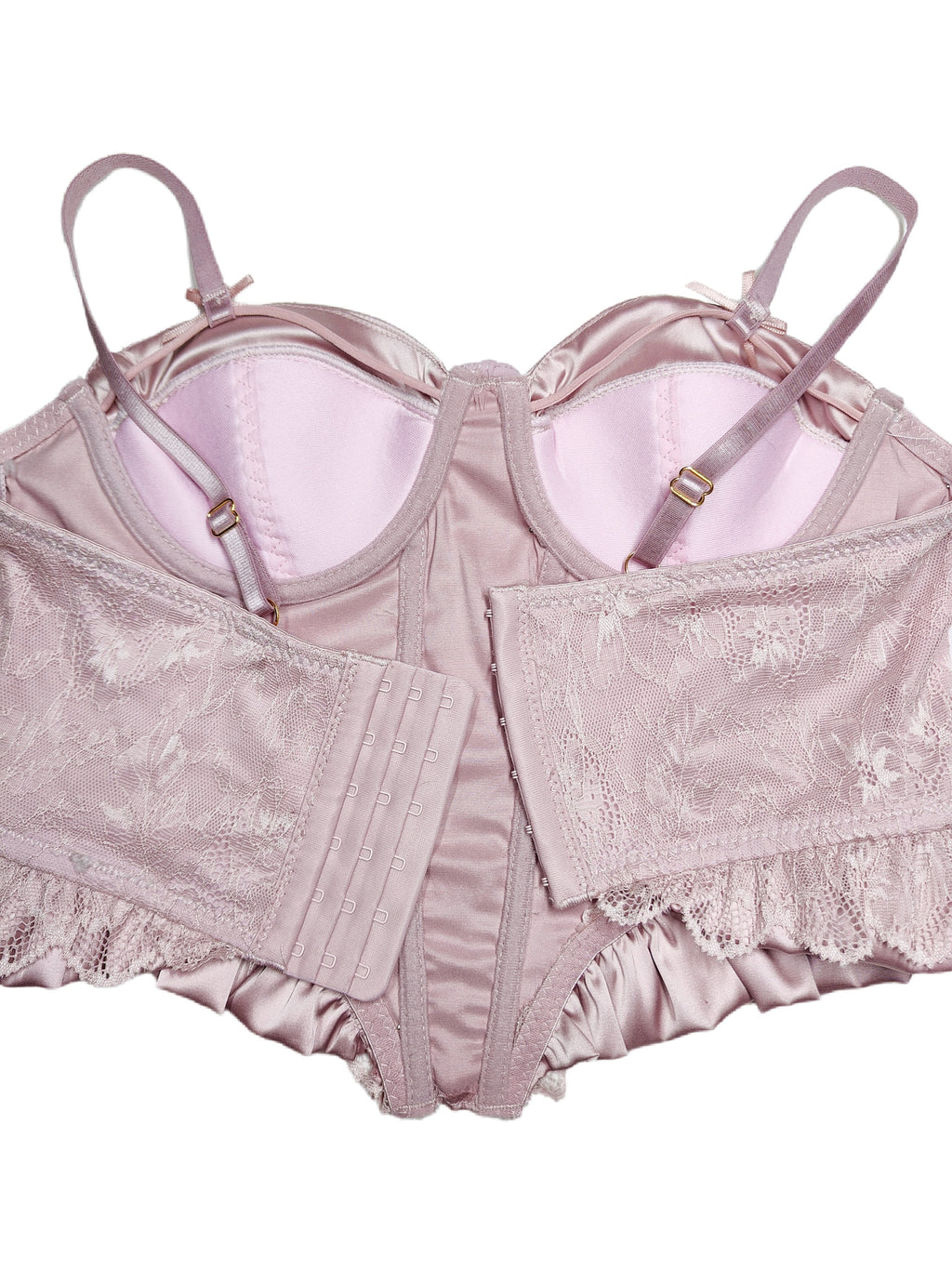Fransız Kort Stili Saten Korse Bra ®