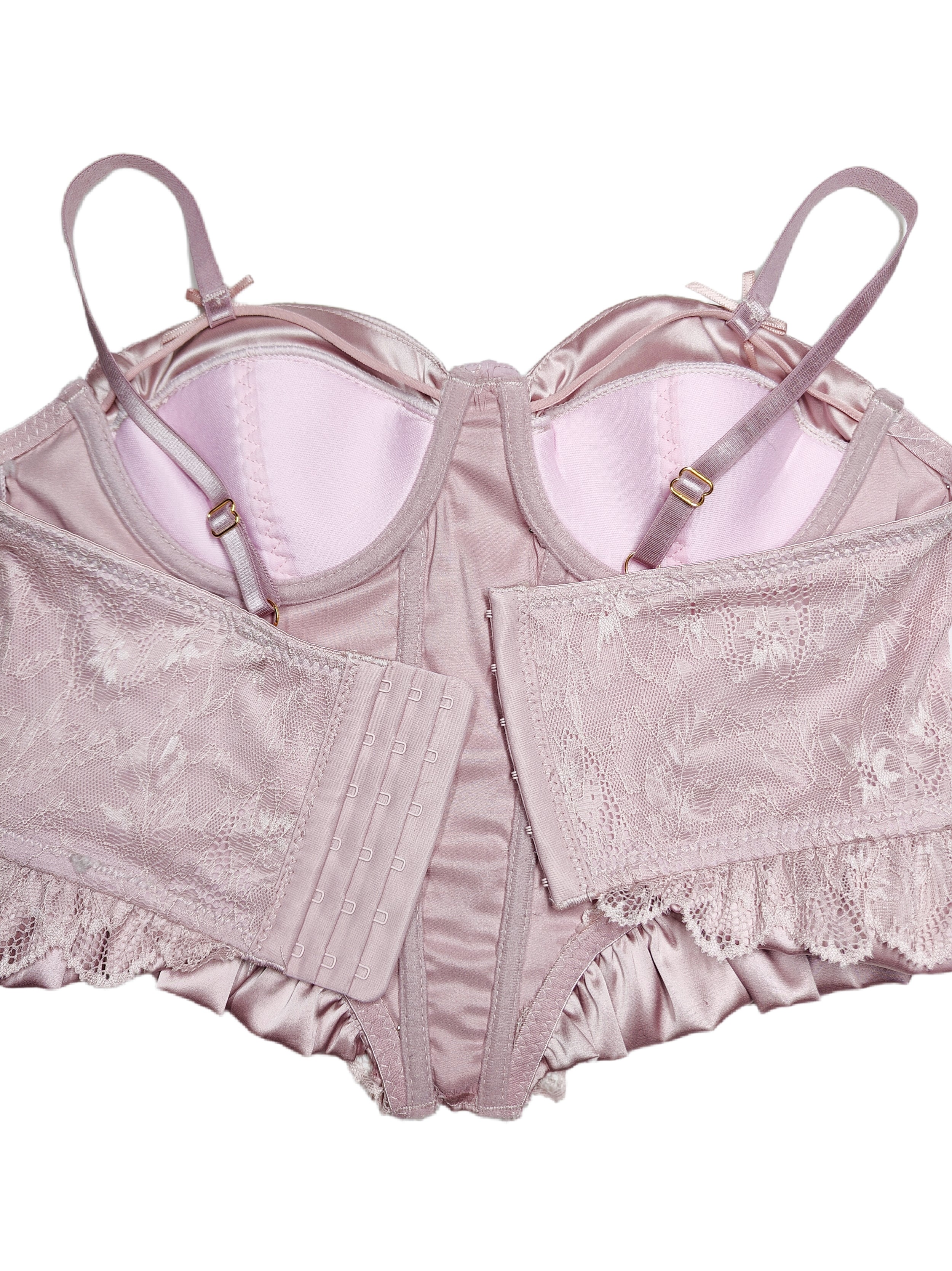 Fransız Kort Stili Saten Korse Bra ®