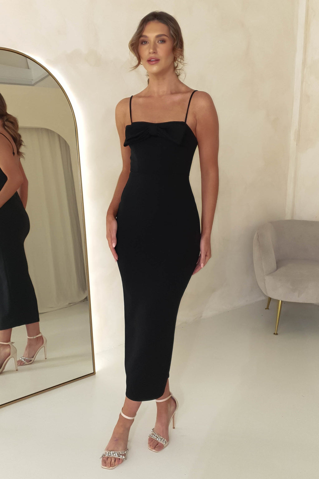 Lindley Bodycon Uzun Elbise | Siyah