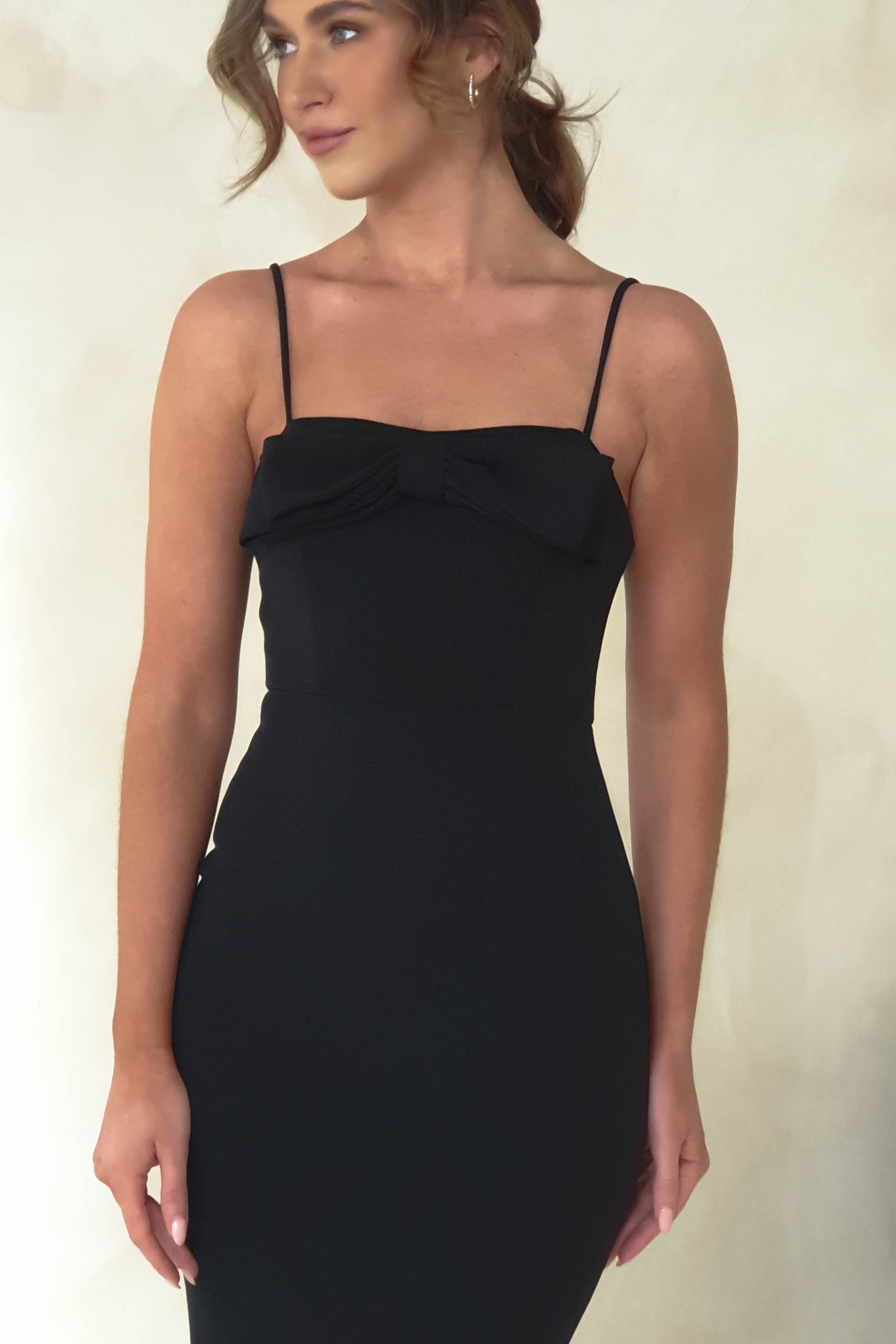 Lindley Bodycon Uzun Elbise | Siyah