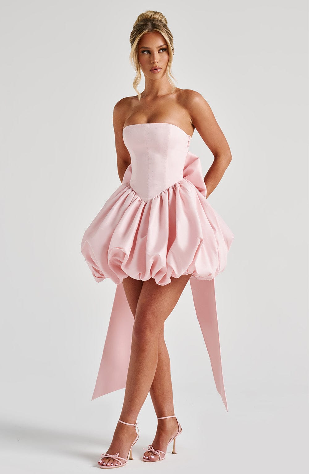 Lotus Mini Elbise - Pembe