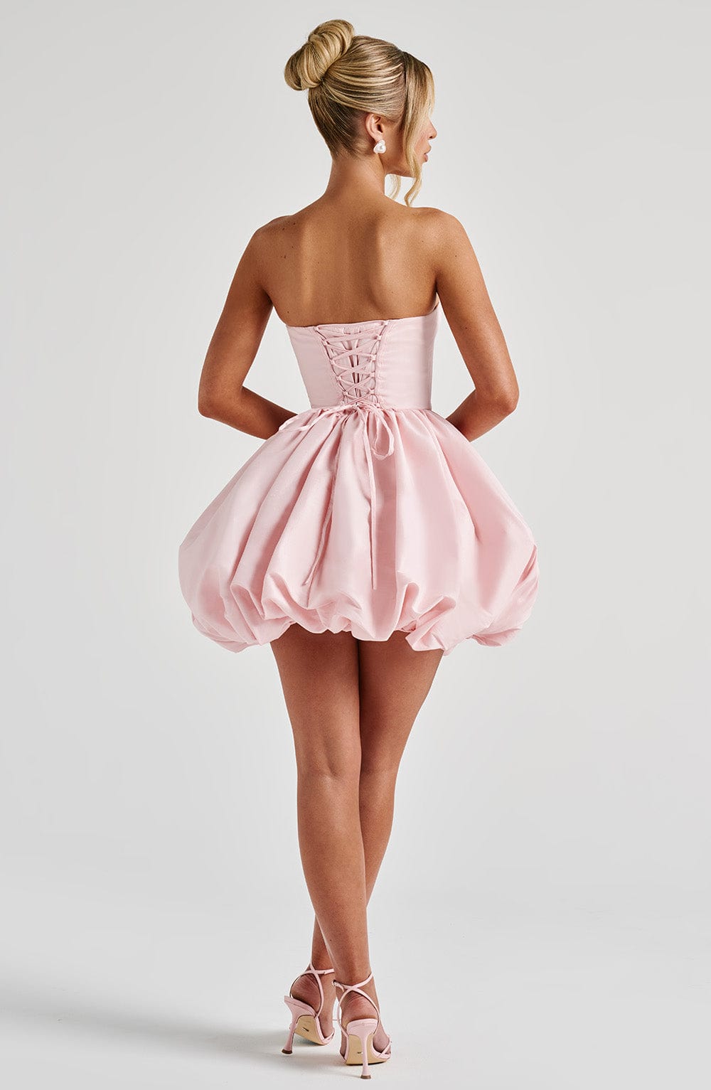 Lotus Mini Elbise - Pembe