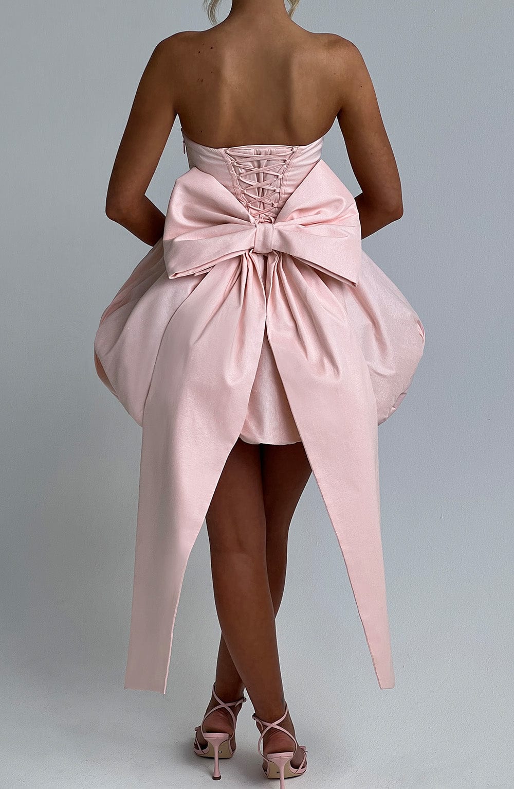 Lotus Mini Elbise - Pembe