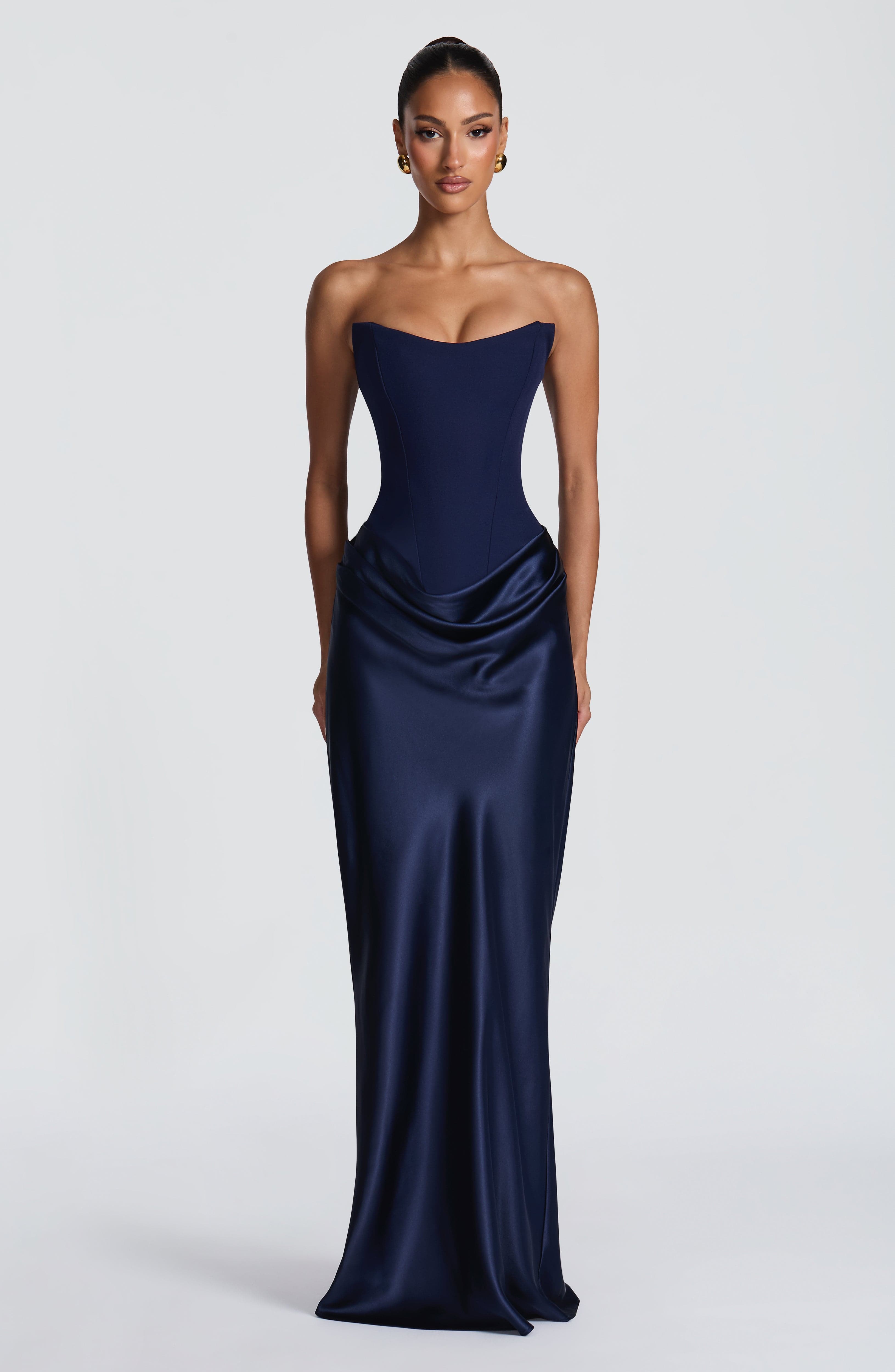 Maggie Maxi Elbise - Lacivert