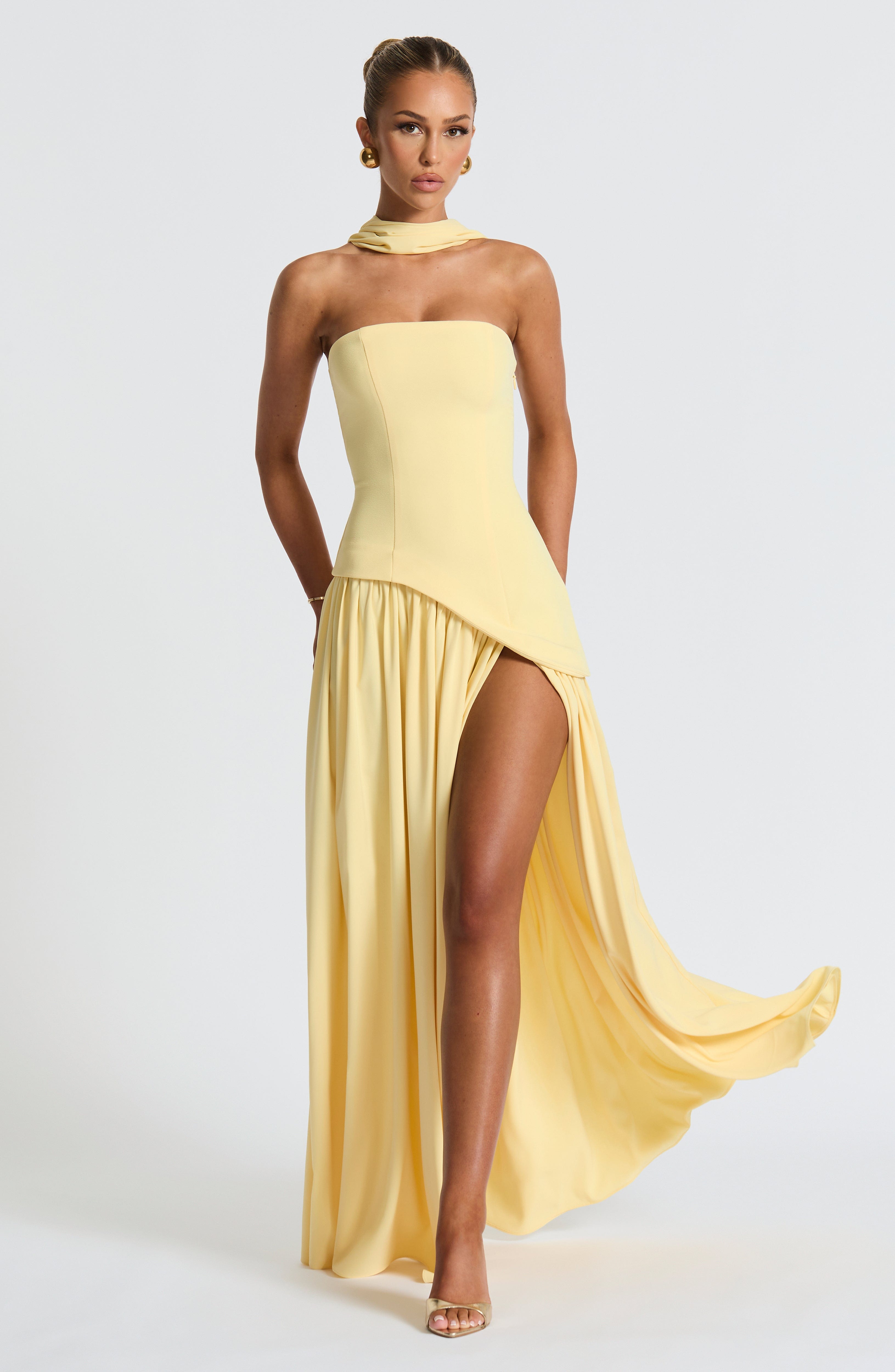 Maliyah Maxi Elbise - Sarı