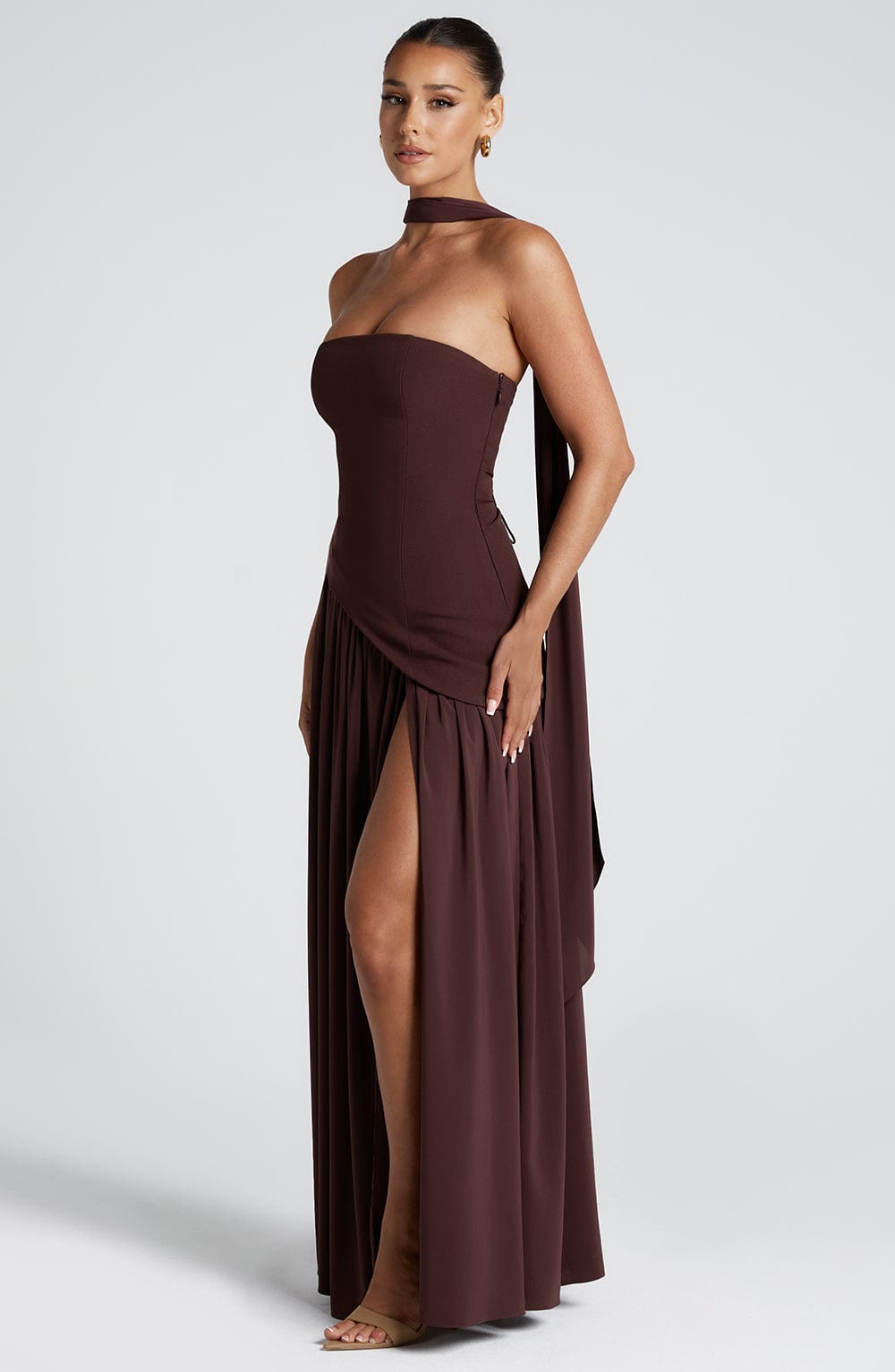 Maliyah Maxi Elbise - Kahverengi ®