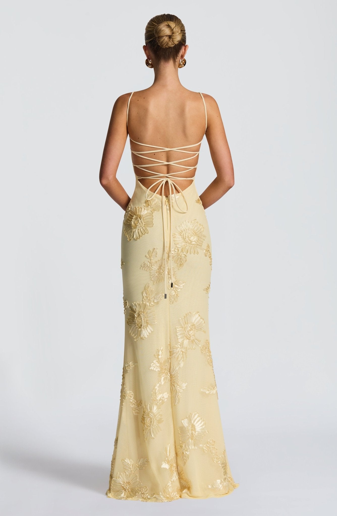 Nefertiti Maxi Elbise - Limon
