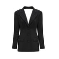 Odette Siyah Arkası Açık Blazer