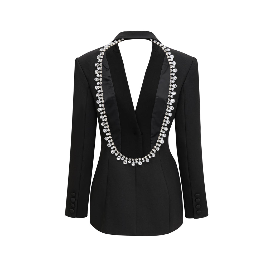 Odette Siyah Arkası Açık Blazer