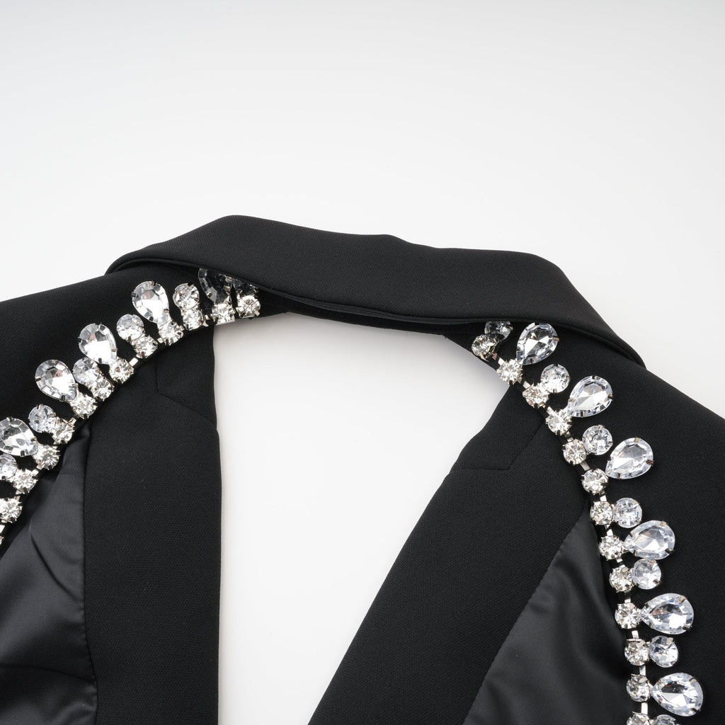 Odette Siyah Arkası Açık Blazer