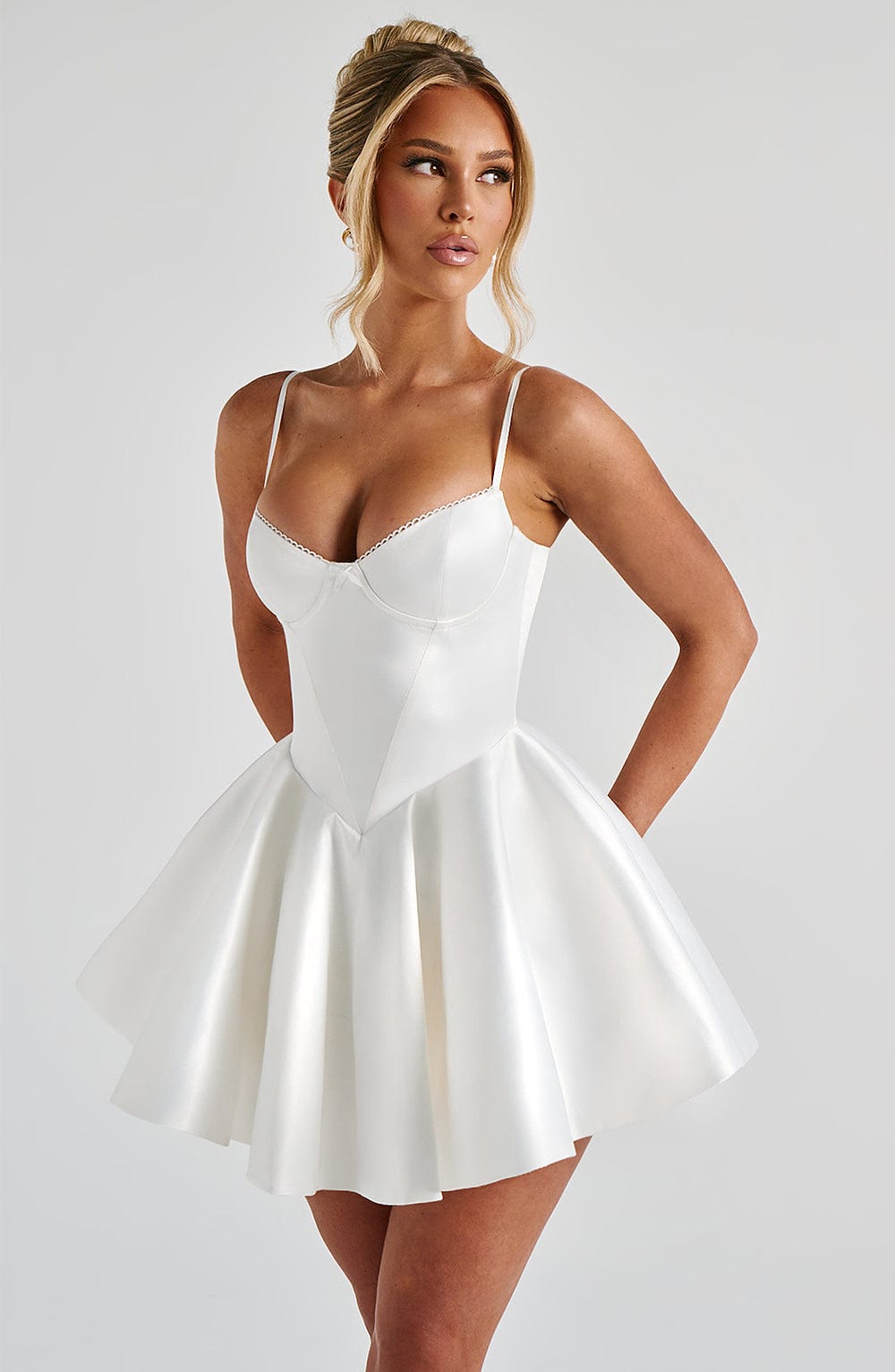 Poppy Mini Elbise - Fildişi