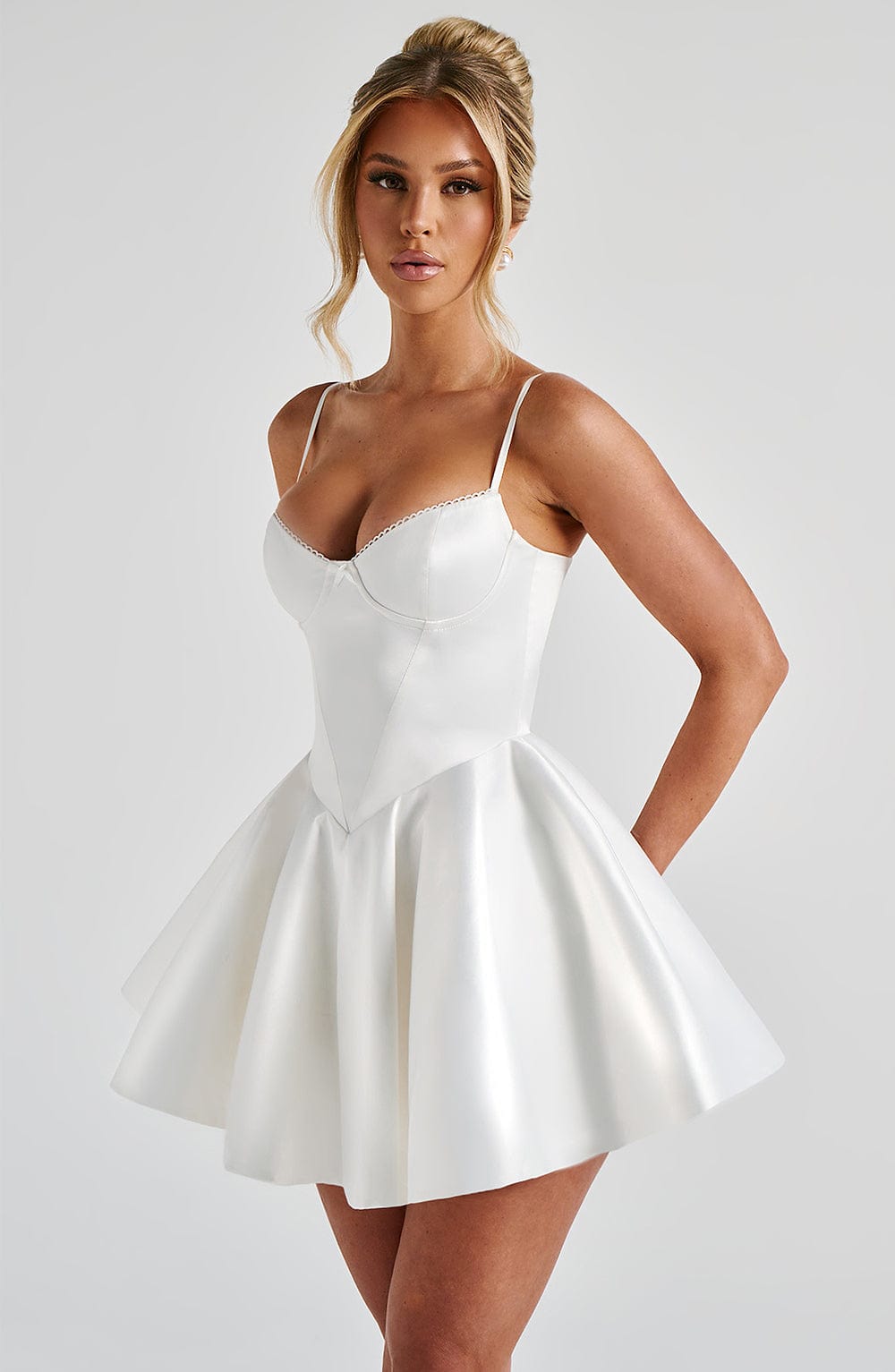 Poppy Mini Elbise - Fildişi