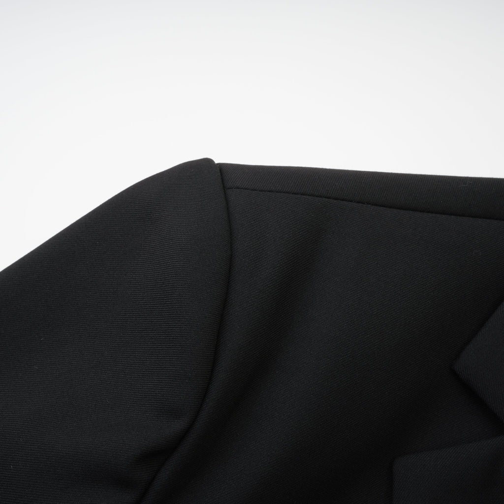 Renée Siyah Bol Kesim Tek Düğmeli Yün Blazer