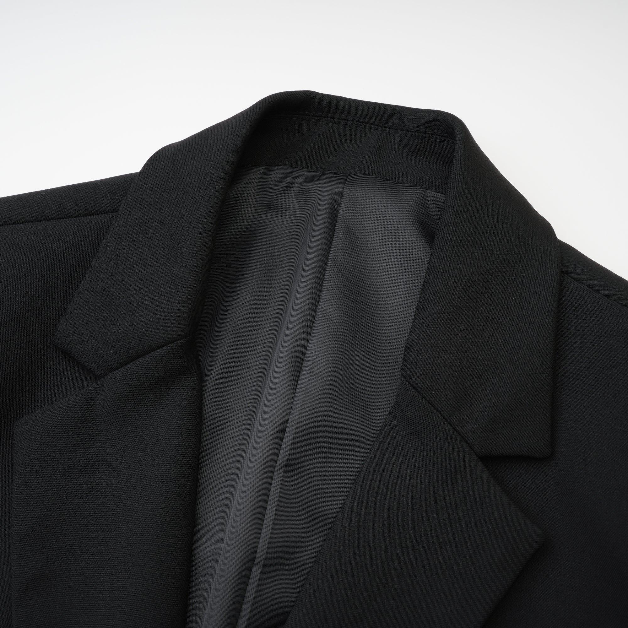 Renée Siyah Bol Kesim Tek Düğmeli Yün Blazer