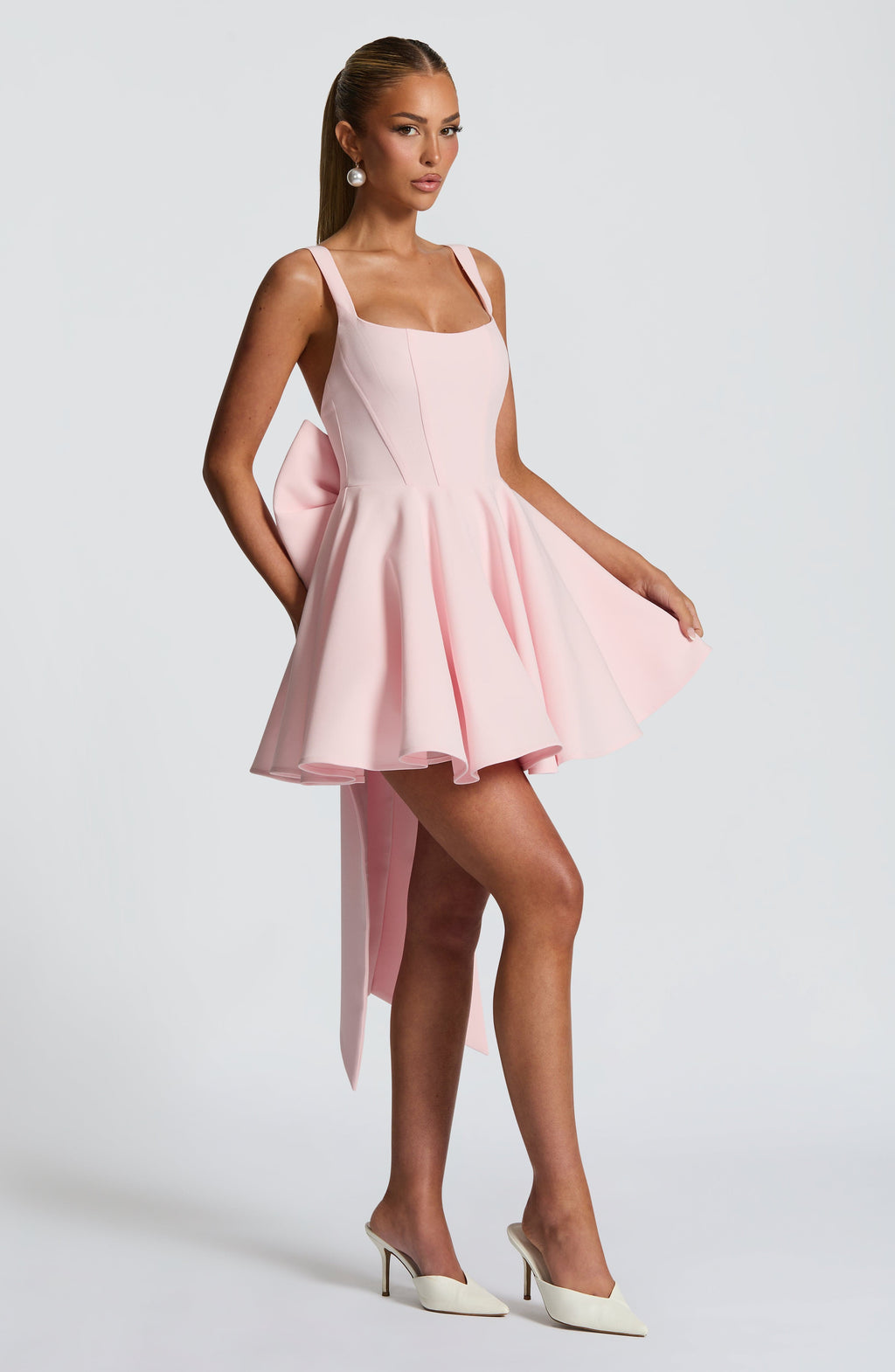 Rue Mini Elbise - Pembe