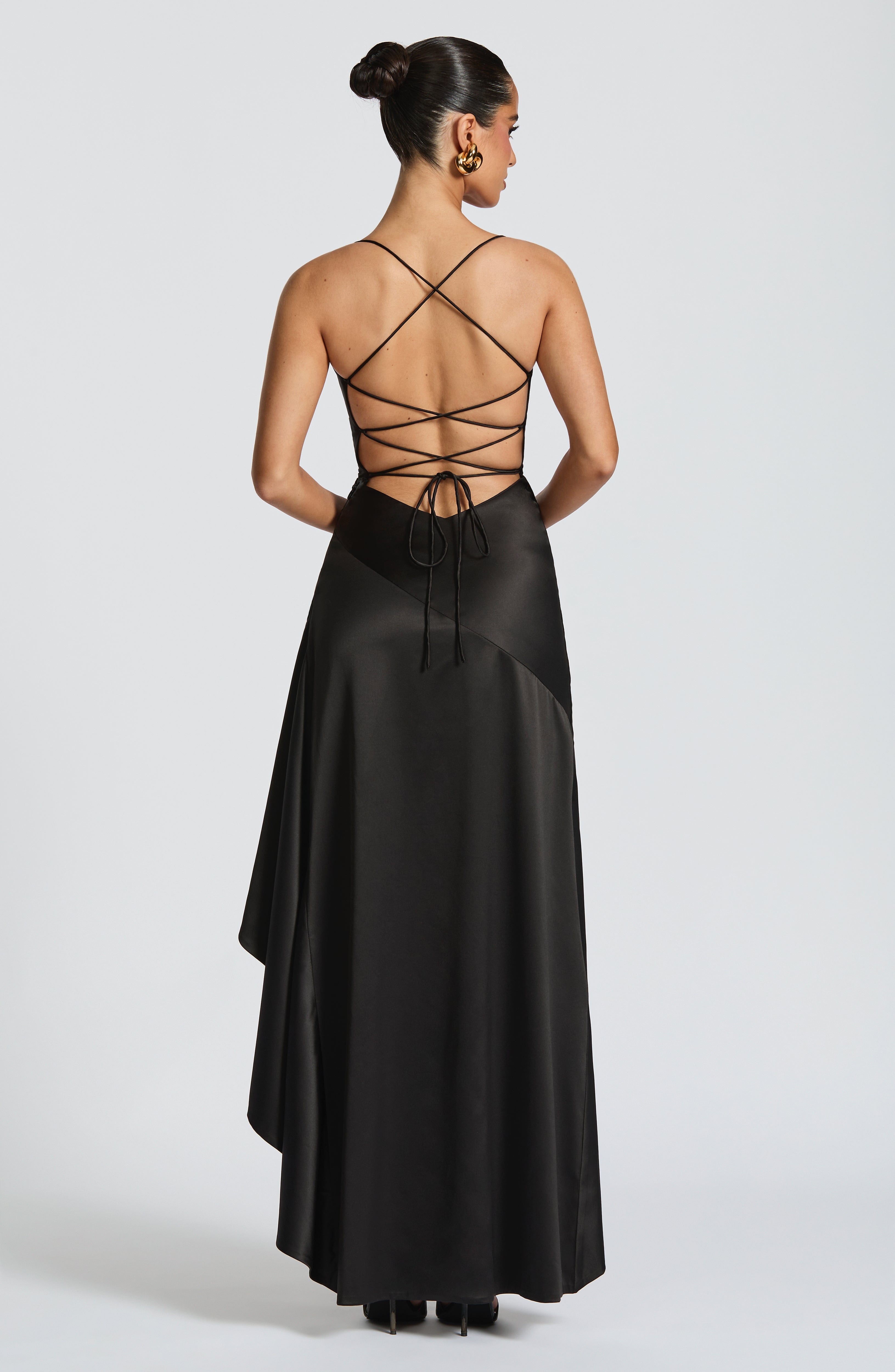 Samira Maxi Elbise - Siyah