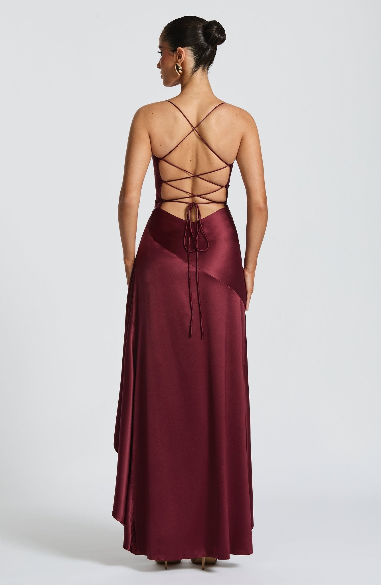 Samira Maxi Elbise - Kiraz Rengi