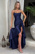 Samira Maxi Elbise - Lacivert