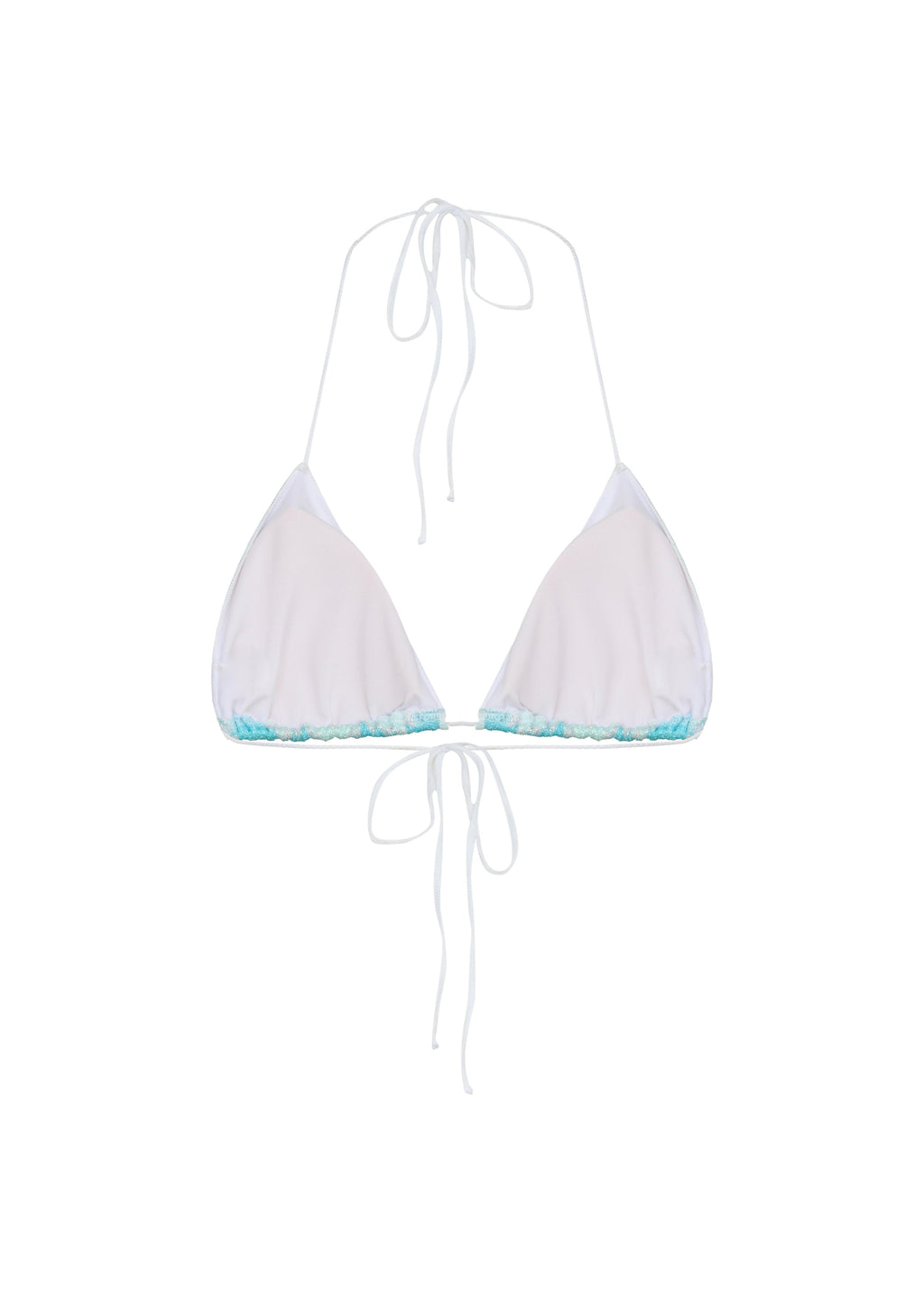 Avila Üçgen Örgü Bikini Üstü Zigzag Metalik Almara