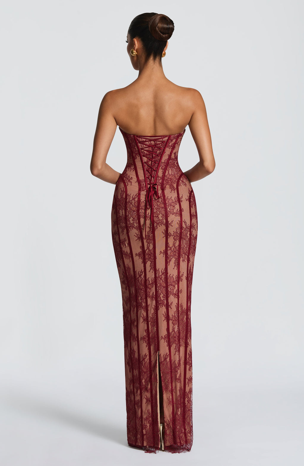 Sian Maxi Elbise - Bordo