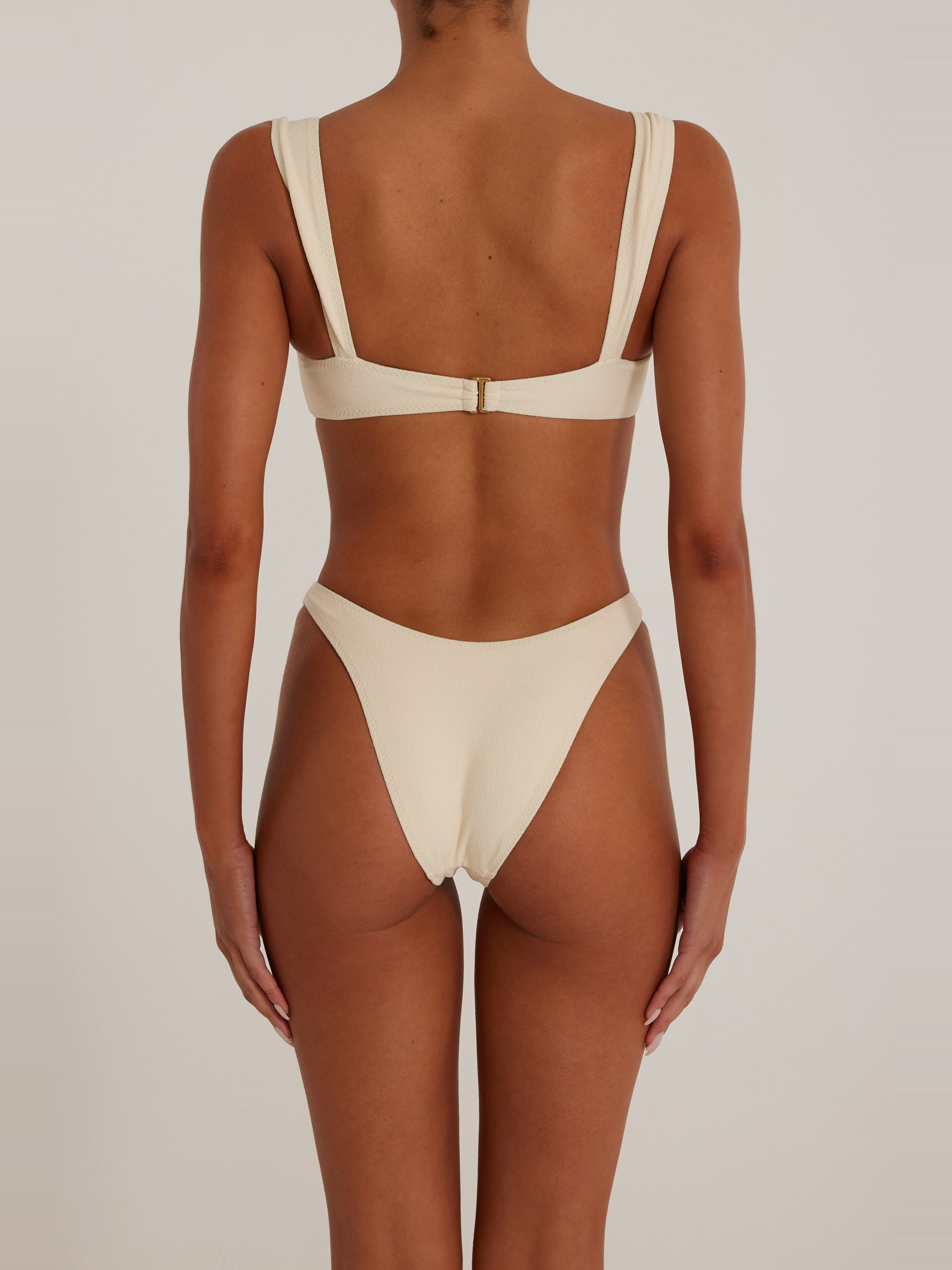 Metal Detay Bikini Takım - Krem