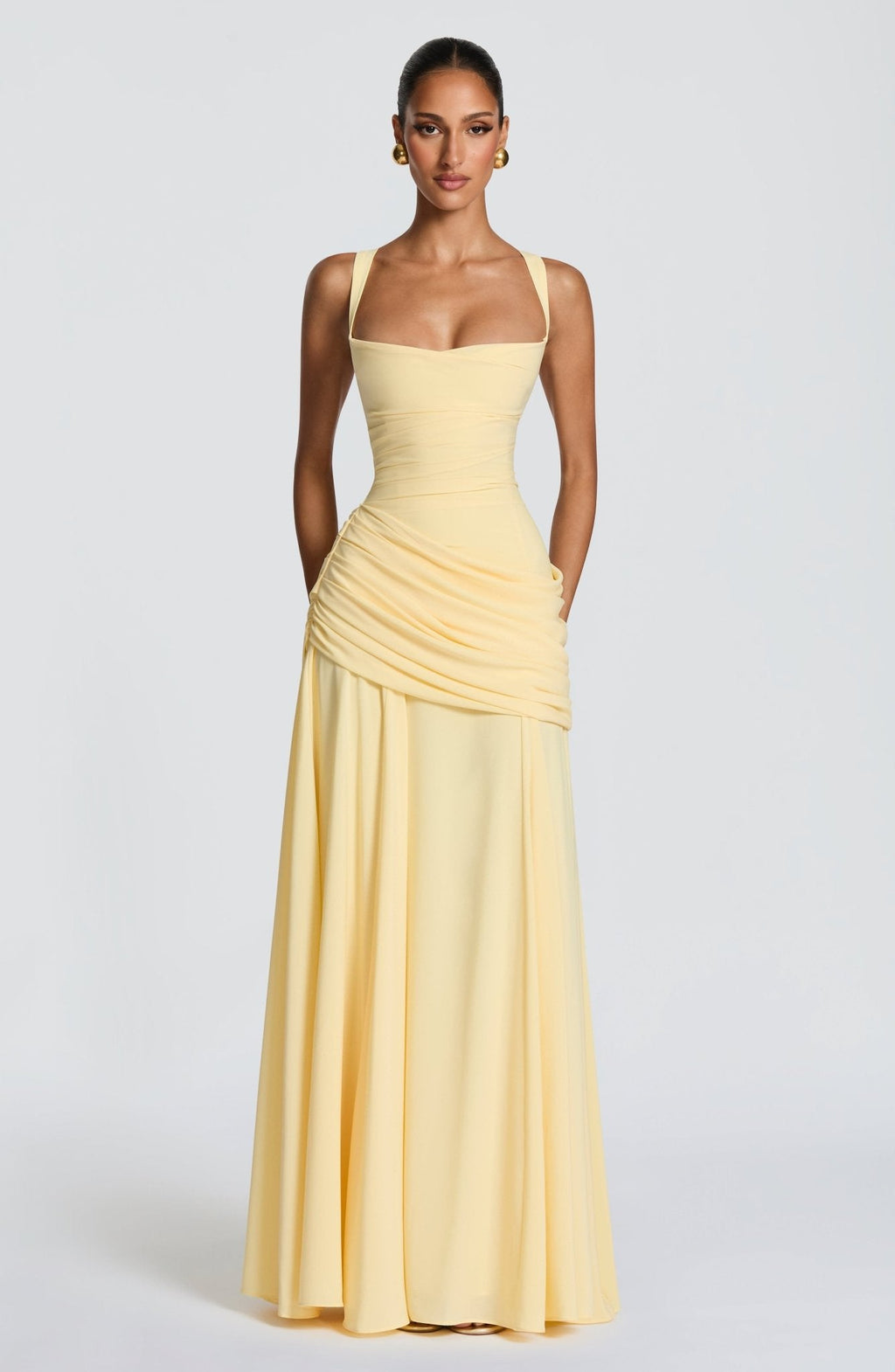 Sura Maxi Elbise - Limon