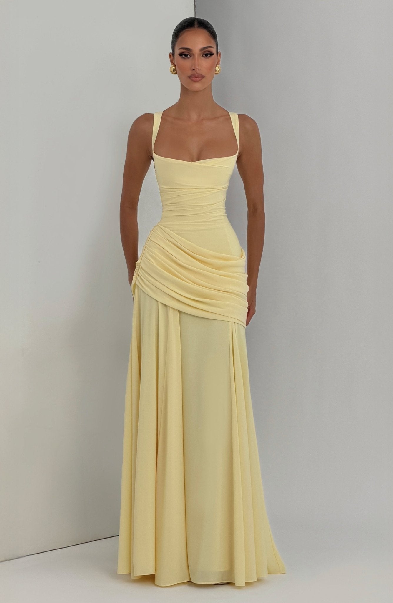 Sura Maxi Elbise - Limon