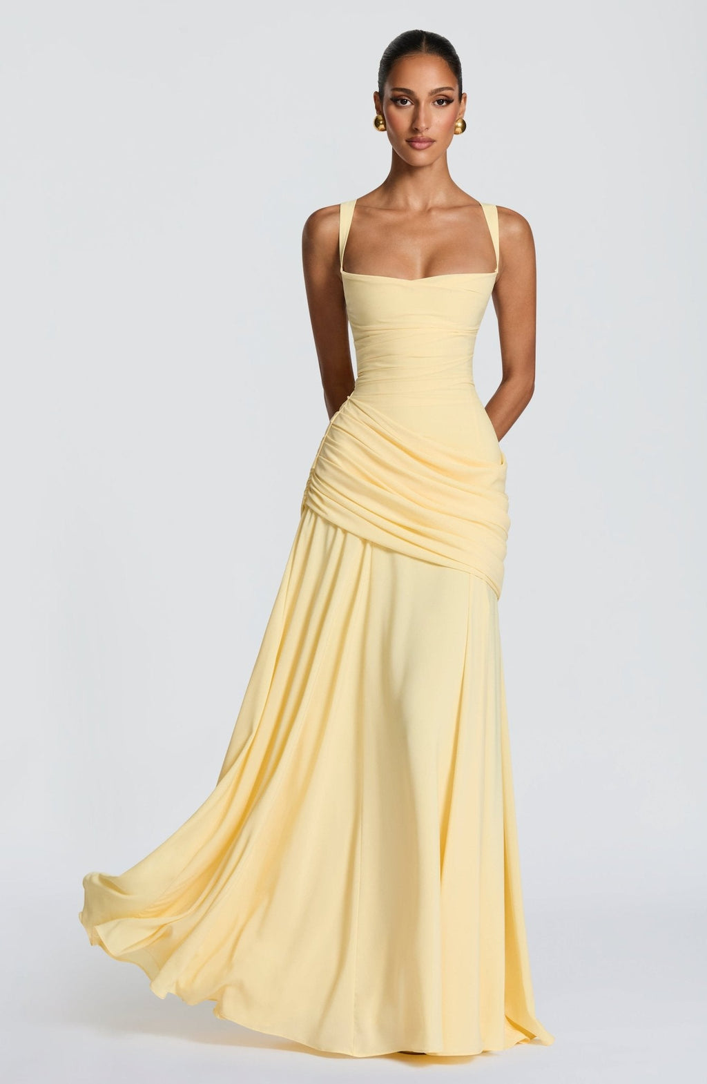 Sura Maxi Elbise - Limon