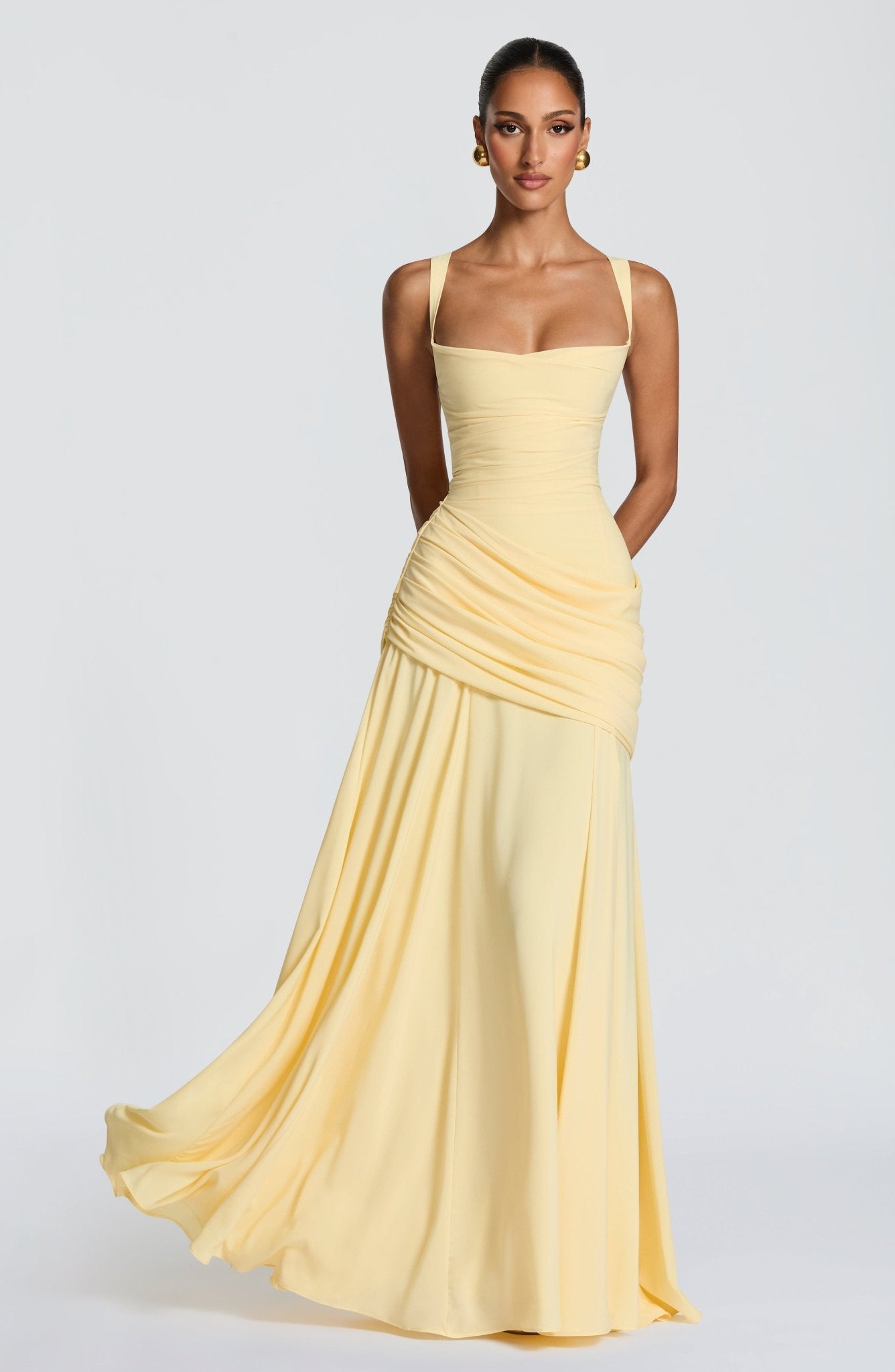 Sura Maxi Elbise - Limon