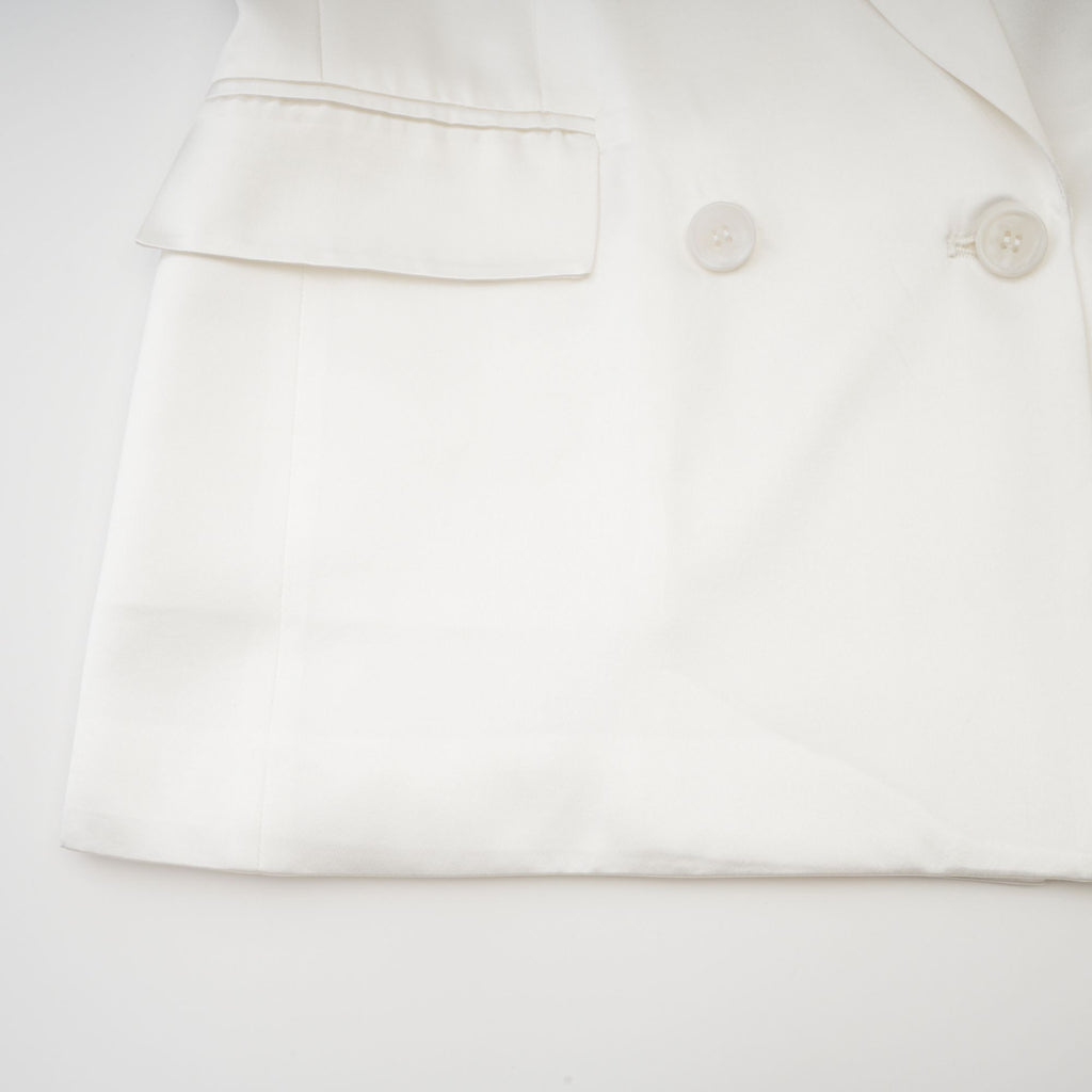 Sylvie Beyaz Kruvaze Blazer
