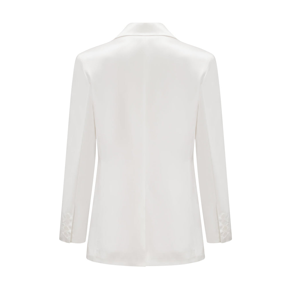 Sylvie Beyaz Kruvaze Blazer