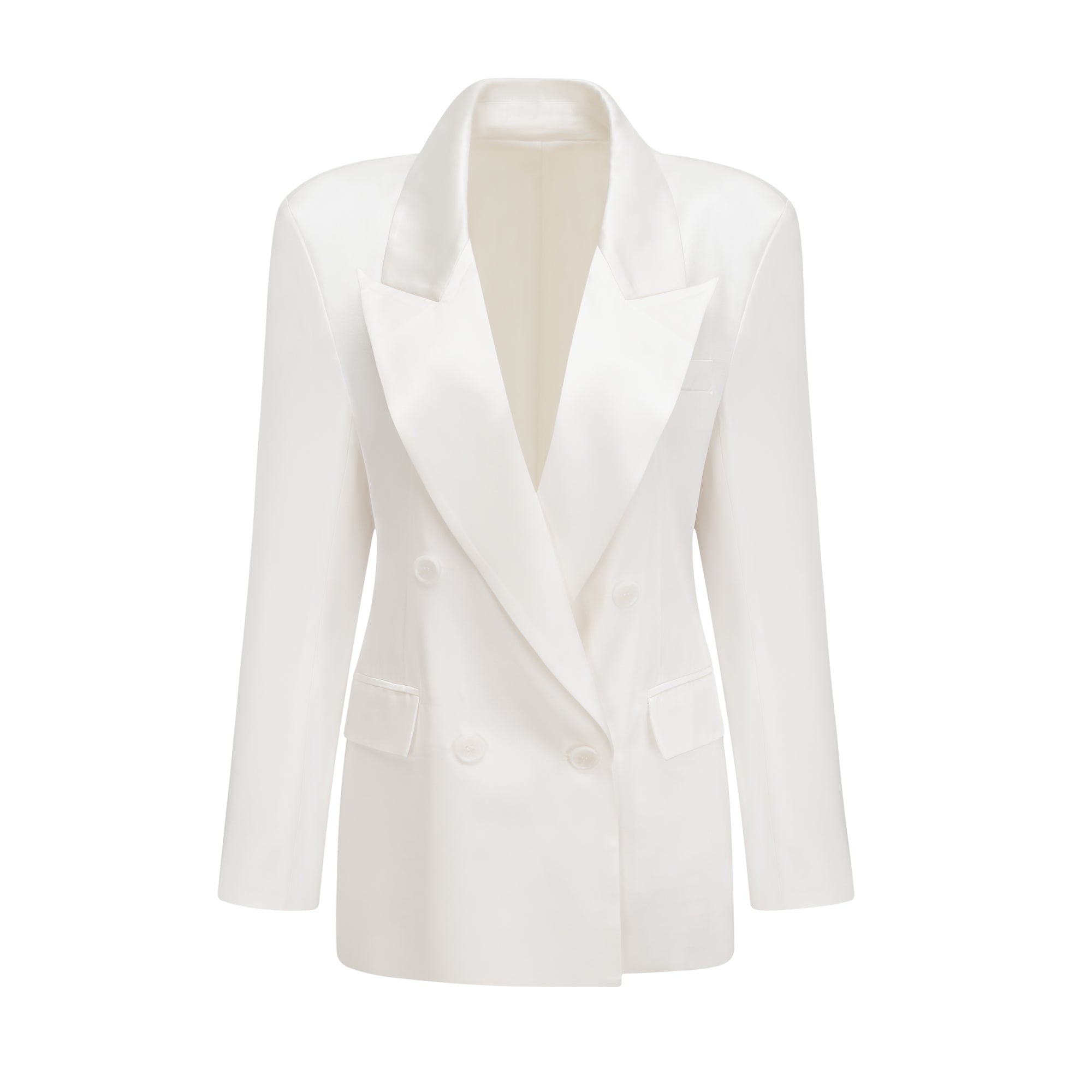 Sylvie Beyaz Kruvaze Blazer